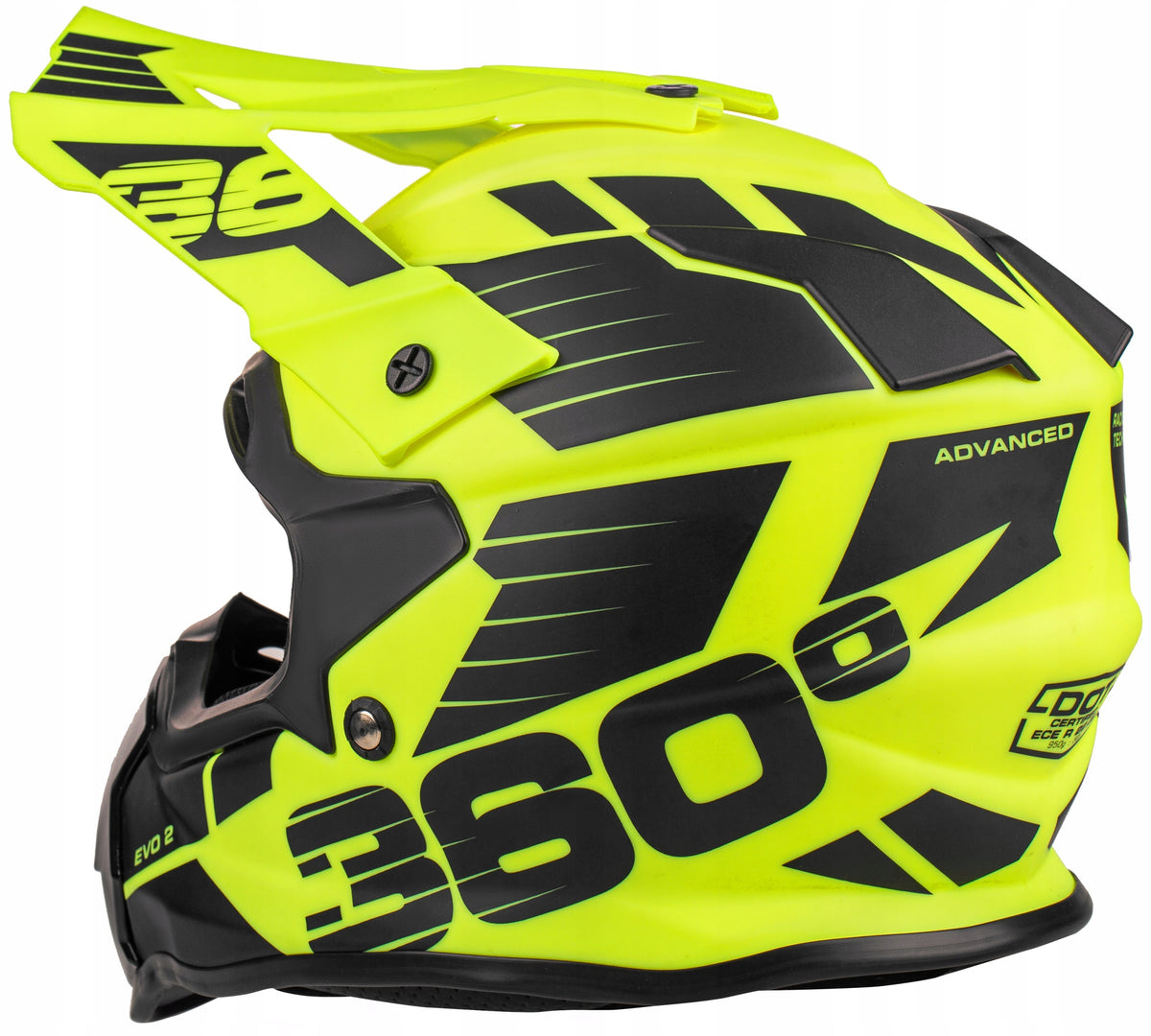 MTB ATV CROSS ENDURO MOTORCYCLE HELMET FOR QUAD HOMOLOGATION EU 360° FLUO M Manufacturer no brand
