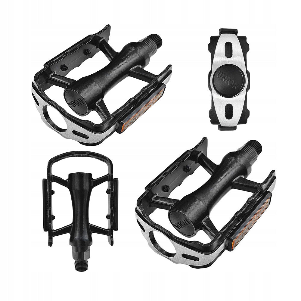 MTB Aluminum Bicycle Pedals with Reflectors for Bike Ball Bearings 9/16