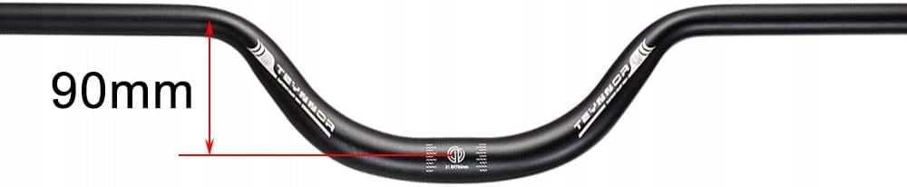 MTB BICYCLE HANDLEBAR BENT BLACK ALUMINUM Teyssor 780MM / 31.8MM DYV Manufacturer code KIEROWNICA MTB