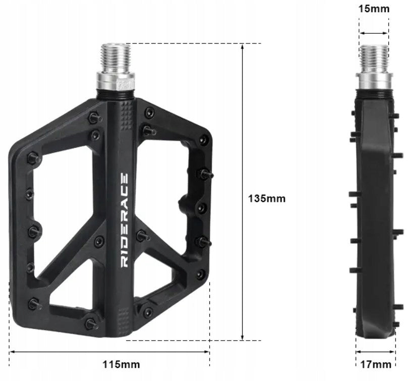 MTB/BMX BICYCLE PLATFORM PEDALS NYLON RED Manufacturer code RR11607