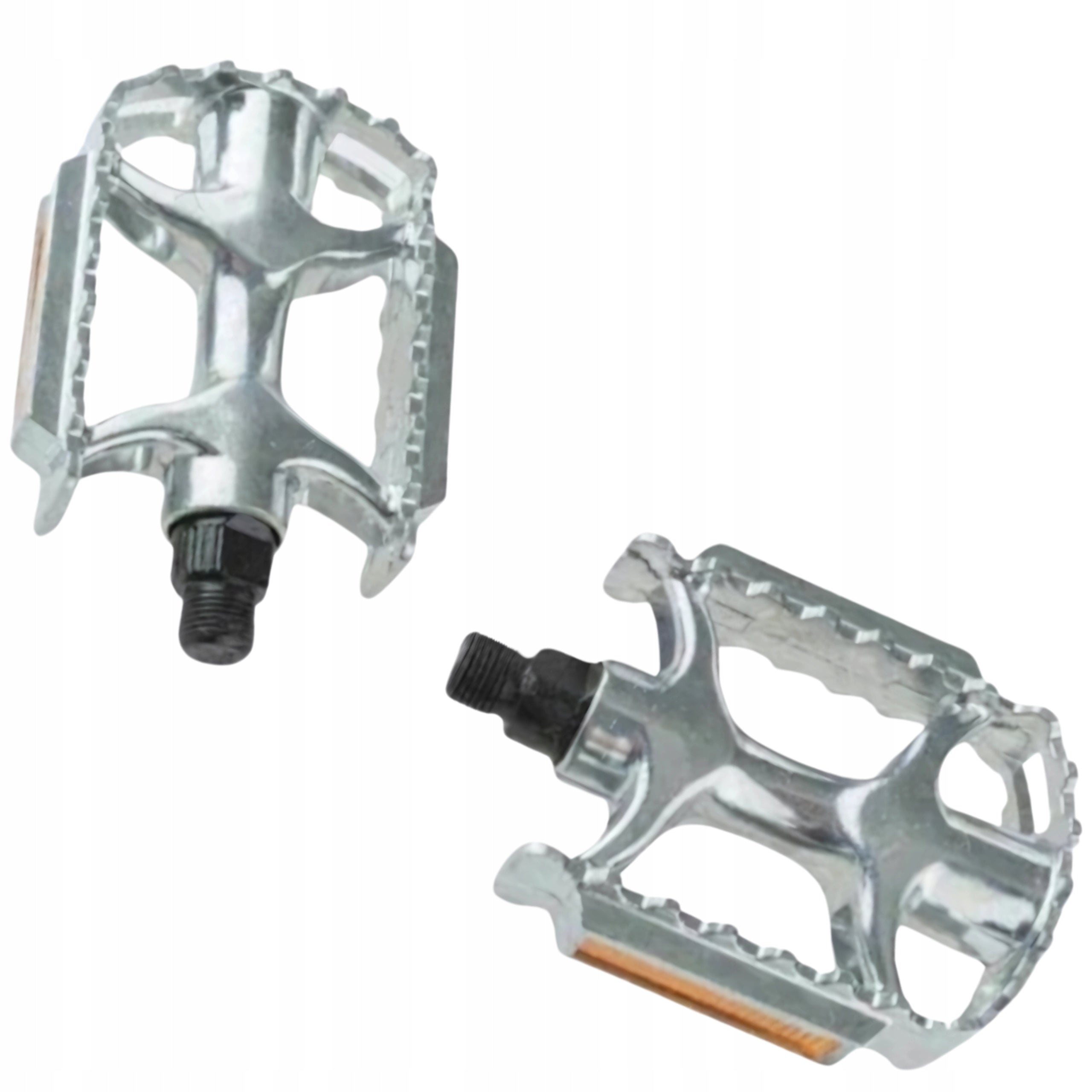 MTB Bike Pedals ALU 9/16 Silver ALLMOUNTAIN Trekking Bearings