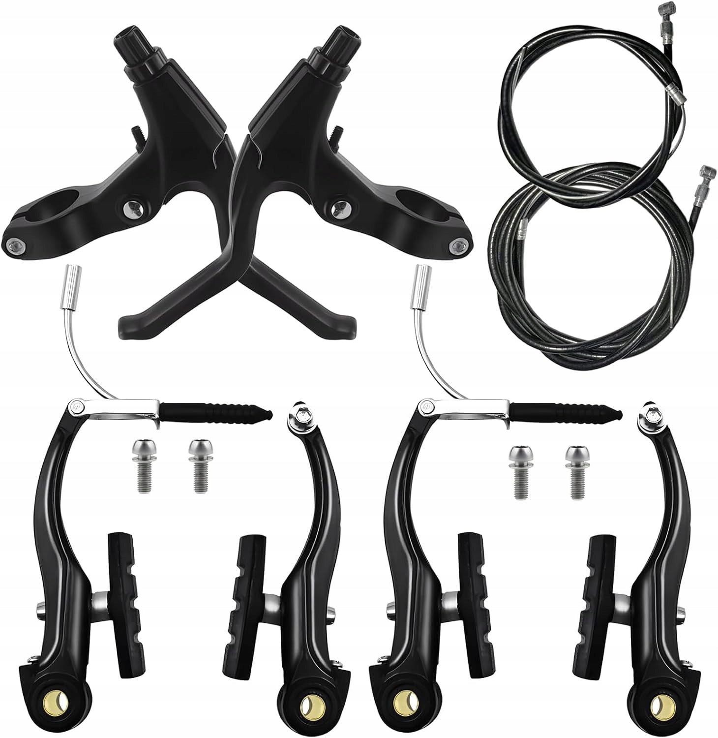 MTB Brake set front rear Brake V-brake cable pads levers Manufacturer code Hamulców Rowerowych