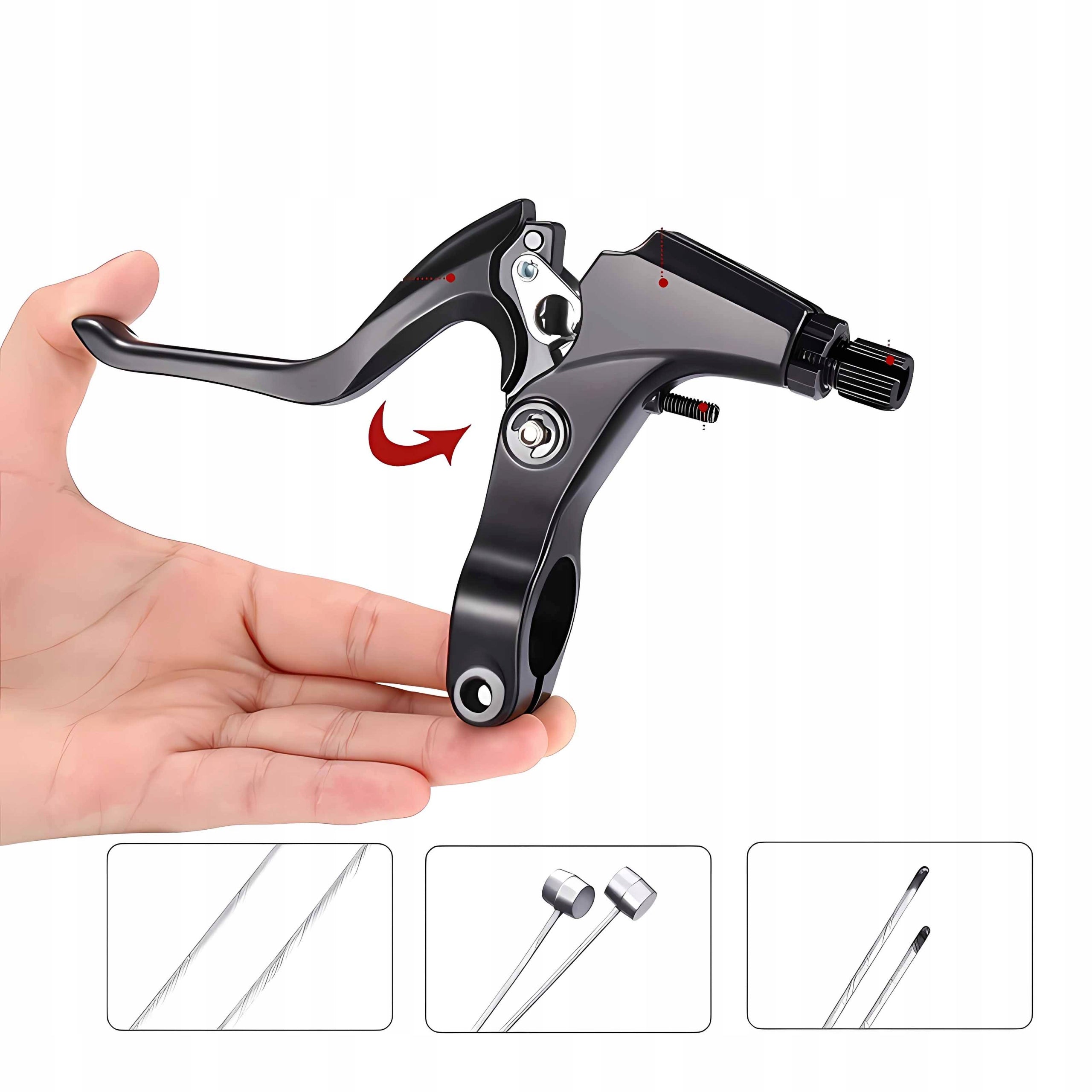 MTB Brake set front rear Brake V-brake cable pads levers Model Hamulców Rowerowych czarny
