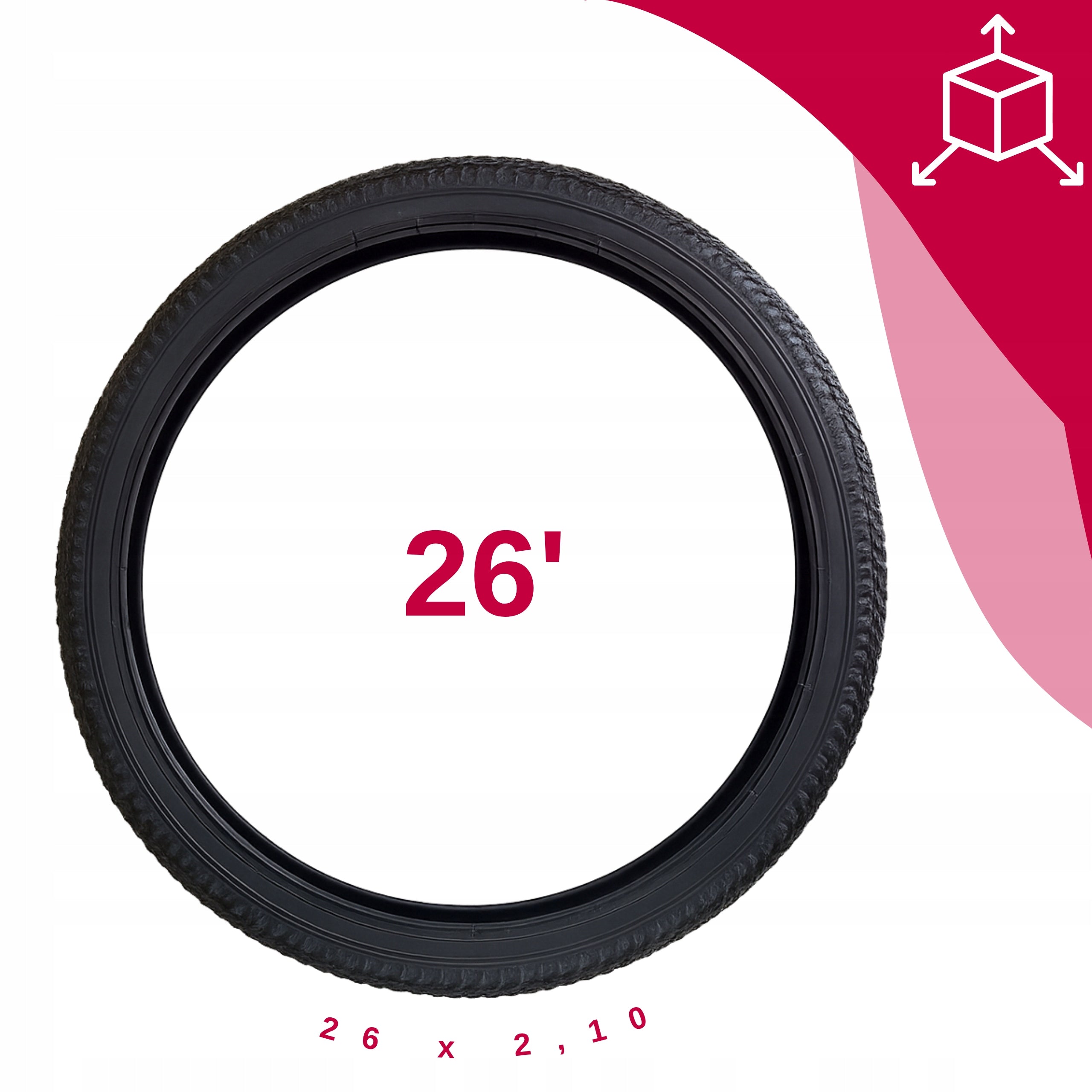 MTB MOUNTAIN BIKE TYRE VELOXO DIRTRIDER 26X2,125BLACK 26 INCHES Brand no brand