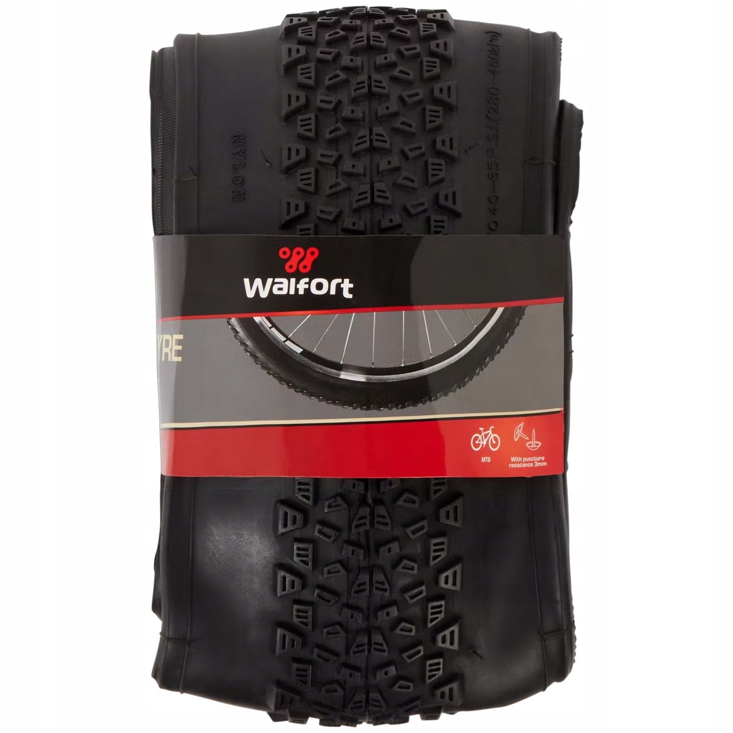 MTB bicycle tyre rolled 26x2,125 Walfort ANTI-PUNCTURE 3mm