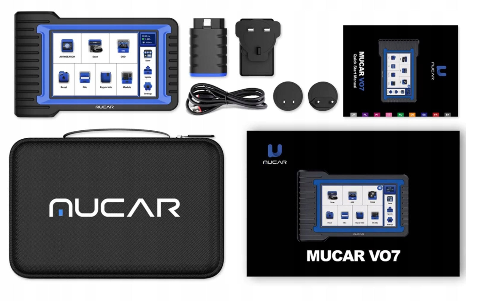 MUCAR VO7 OBD2 Scanner Lifetime Free Bi-directional ECU Coding Automotive Manufacturer code MUCAR VO7