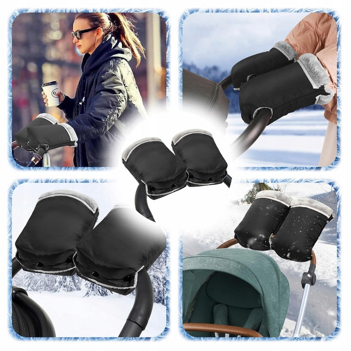 MUFF GLOVES FOR STROLLER SLED INSULATED GLOVES FOR STROLLER PLUSH 2PCS Manufacturer code RĘKAWICZKI NA DŁONIE MUFKI DO SANEK WÓZKA