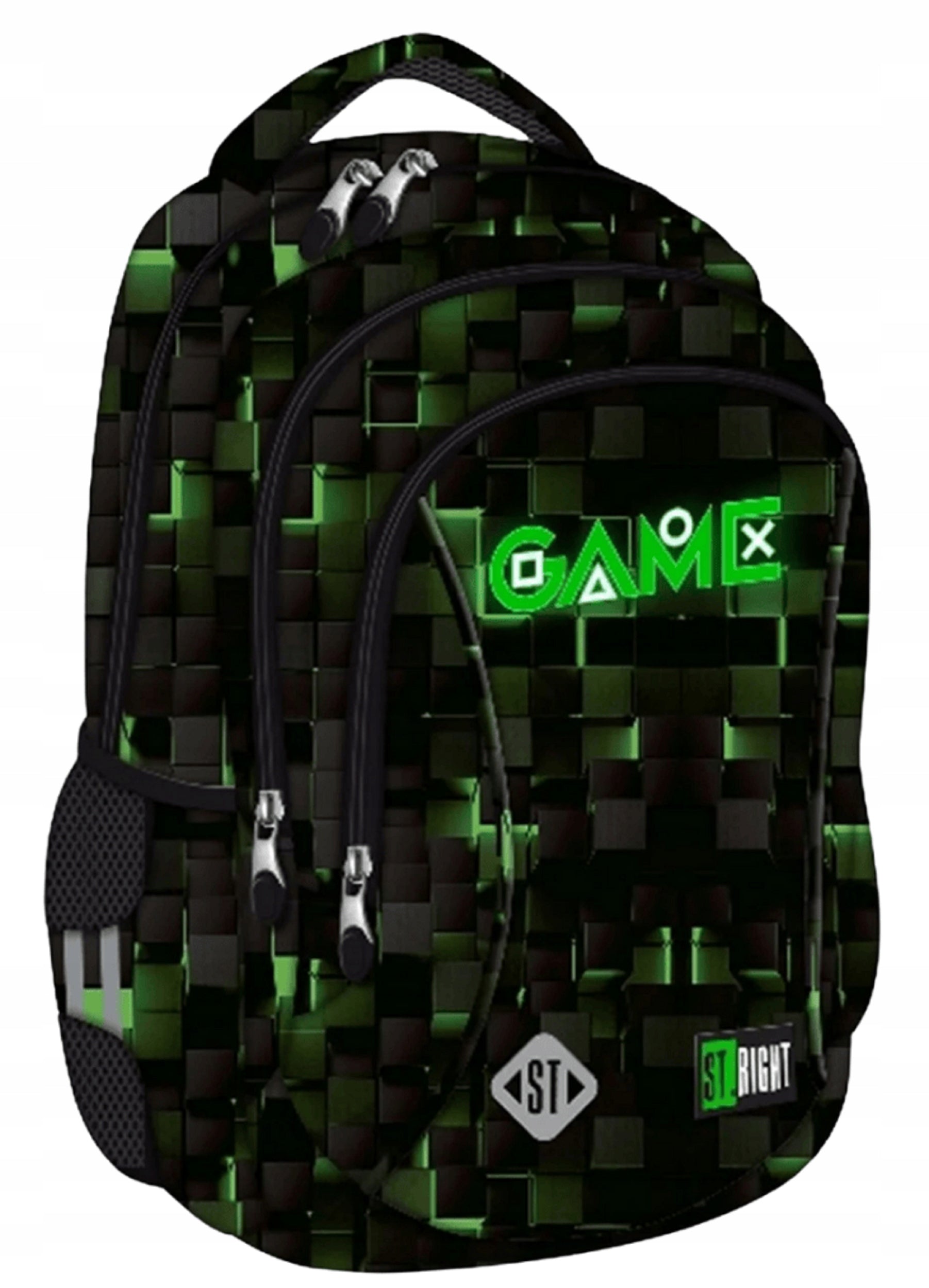 MULTI-CHAMBER SCHOOL BACKPACK ST.RIGHT BP-26 kl 1-3 GREEN GAME St.MAJEWSKI EAN (GTIN) 5903235681523