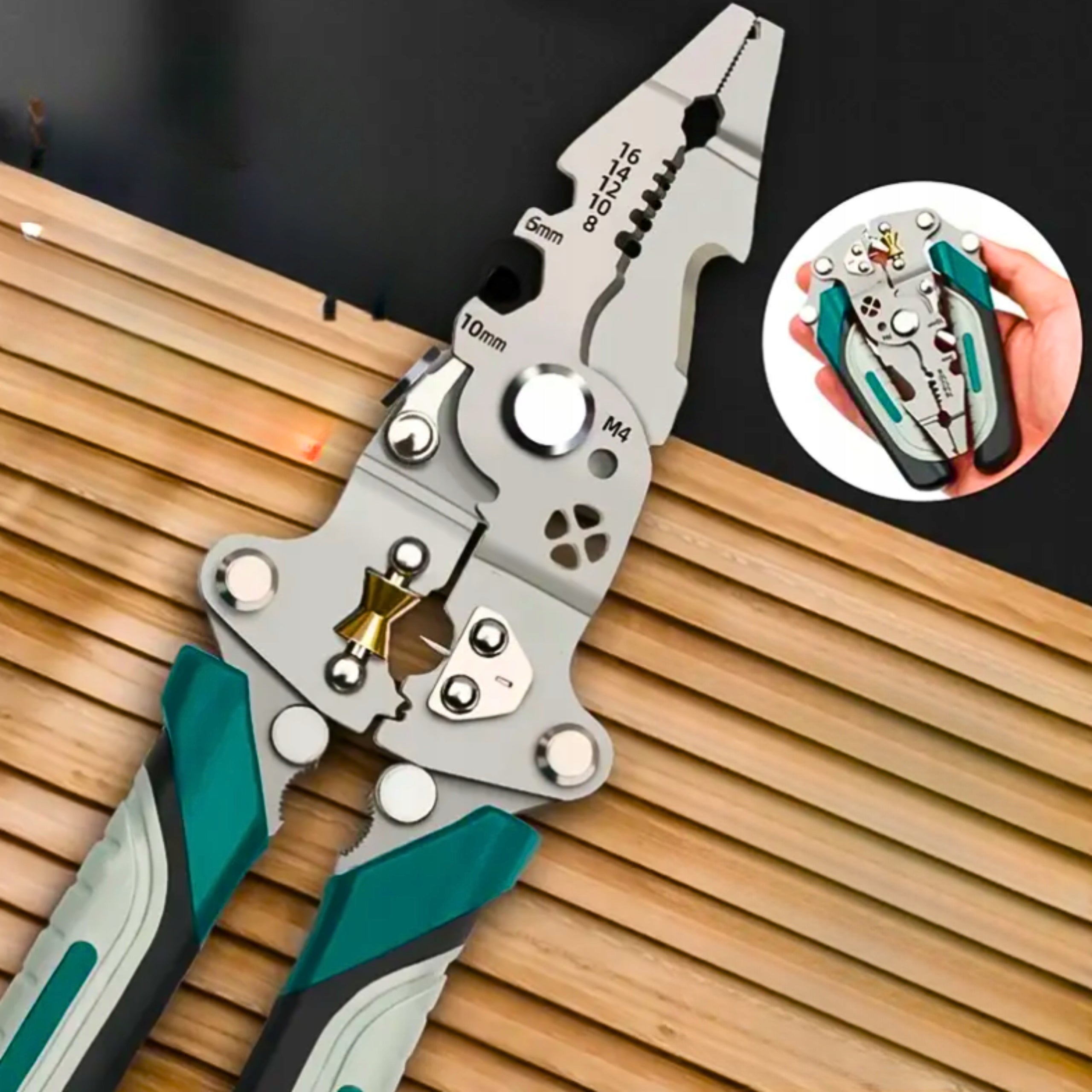 MULTI-FUNCTIONAL PLIERS FOR CUTTING AND STRIPPING WIRE INSULATION 5MM EAN (GTIN) 887484773008