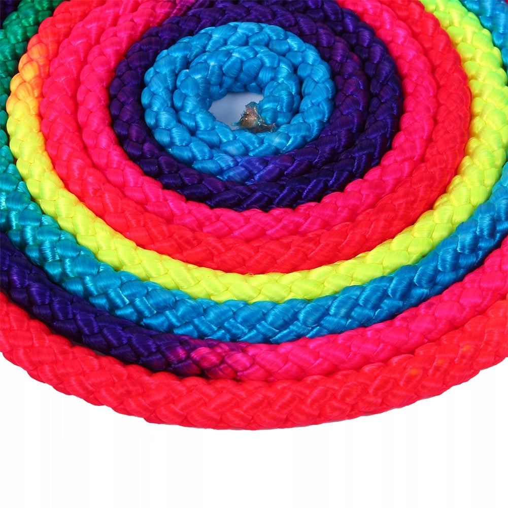 MULTICOLOR SOLID GYMNASTIC ROPE 2,8 M FOR ARTISTIC EXERCISES Rope length 1 cm