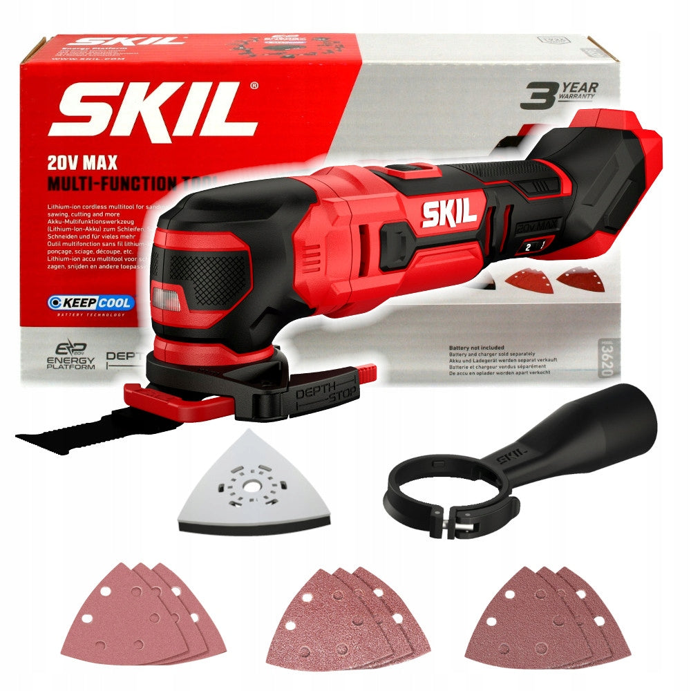 MULTIFUNCTION CORDLESS SANDER SKIL3620CA SOLO 20V MAX Packaging status original