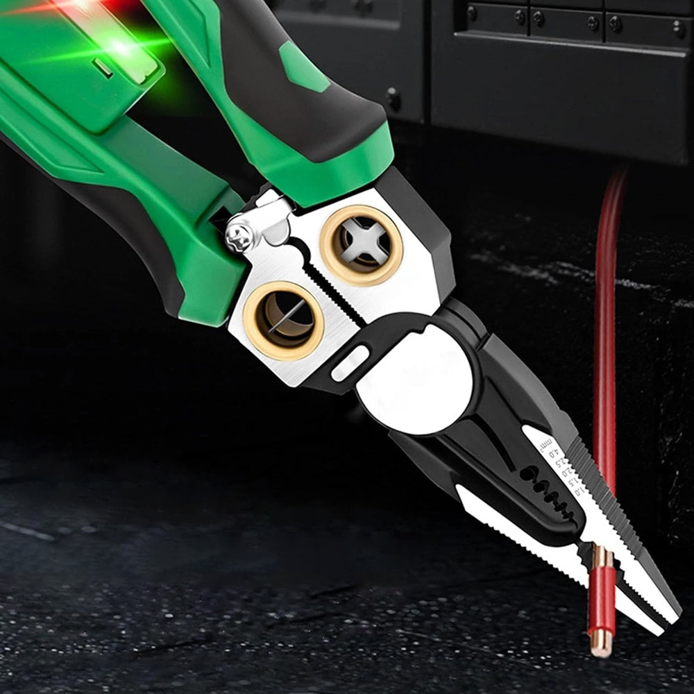 MULTIFUNCTIONAL 8IN1 PLIERS WITH VOLTAGE MEASUREMENT 22CM STEEL Brand Bedee