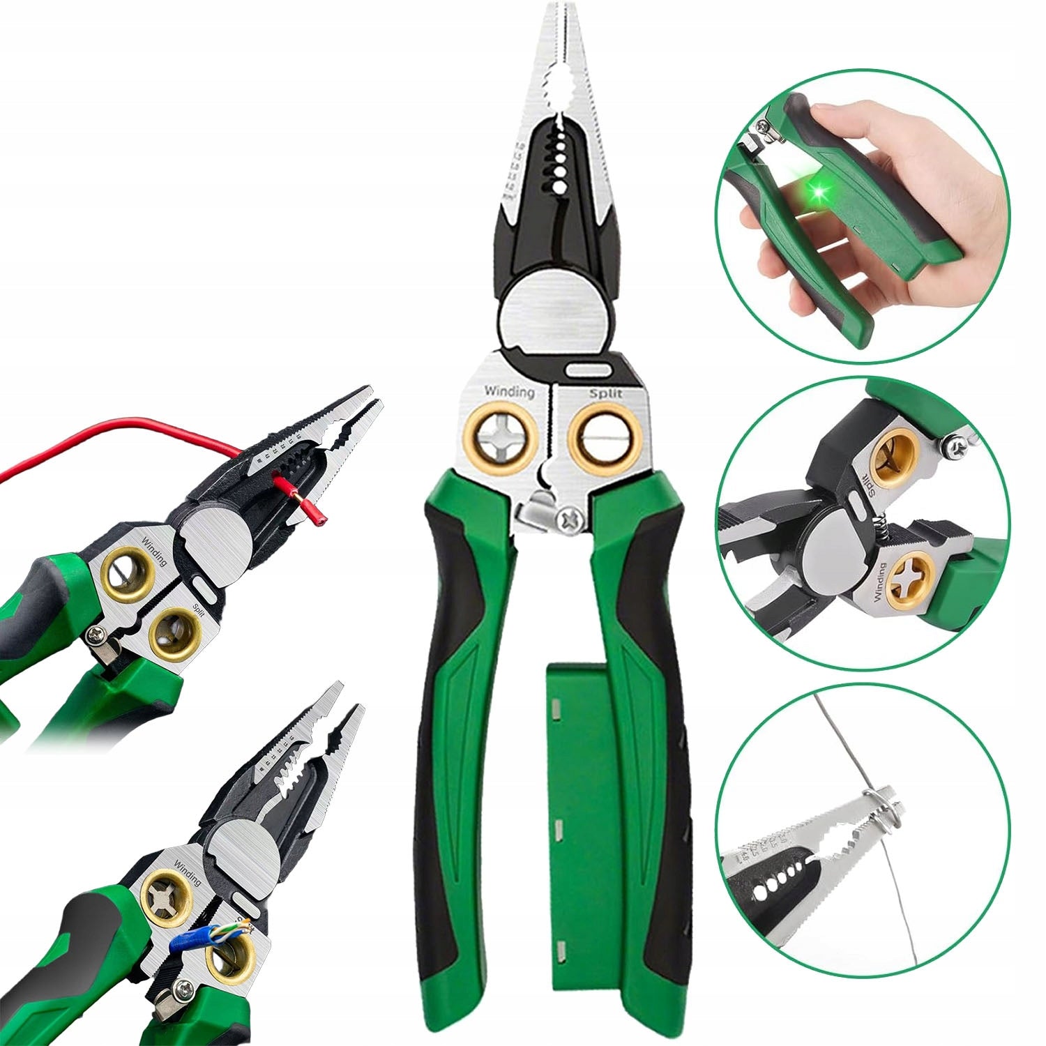 MULTIFUNCTIONAL 8IN1 PLIERS WITH VOLTAGE MEASUREMENT 22CM STEEL