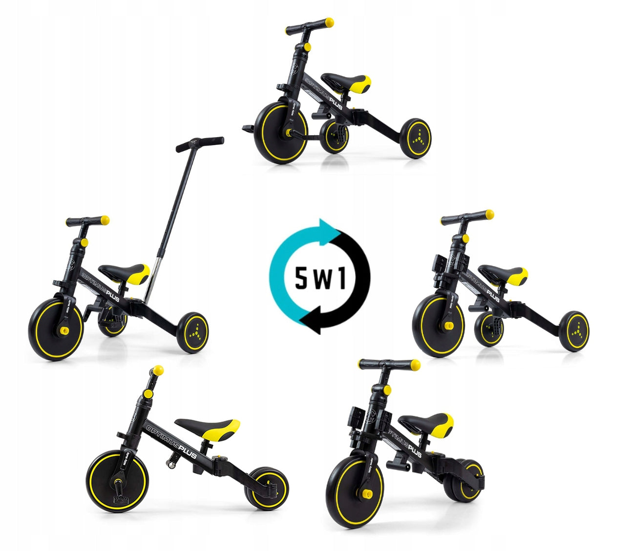 MULTIFUNCTIONAL CHILDREN'S BIKE TRICYCLE RUNNING PUSHER 5in1 Kid's age 12+ months