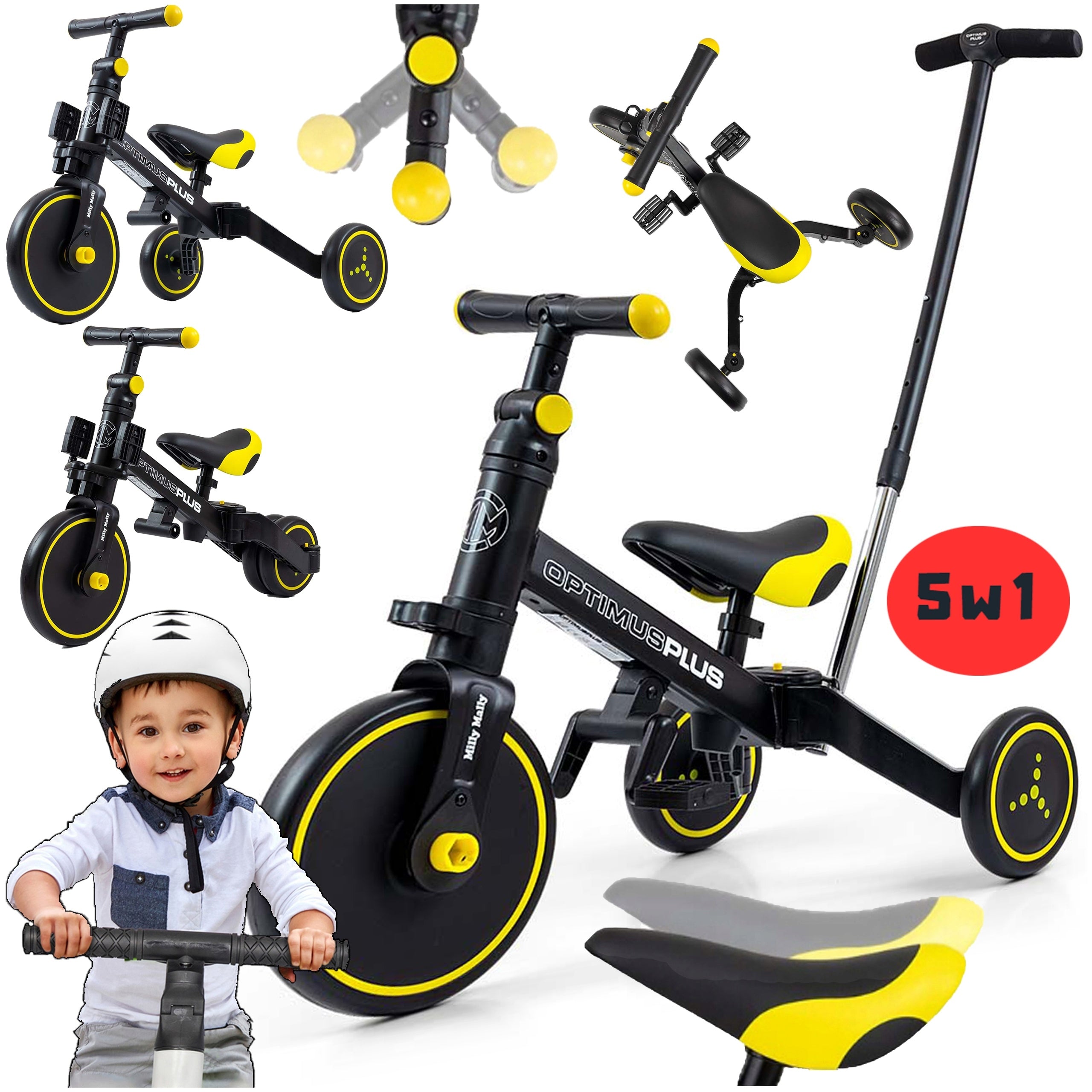 MULTIFUNCTIONAL CHILDREN'S BIKE TRICYCLE RUNNING PUSHER 5in1