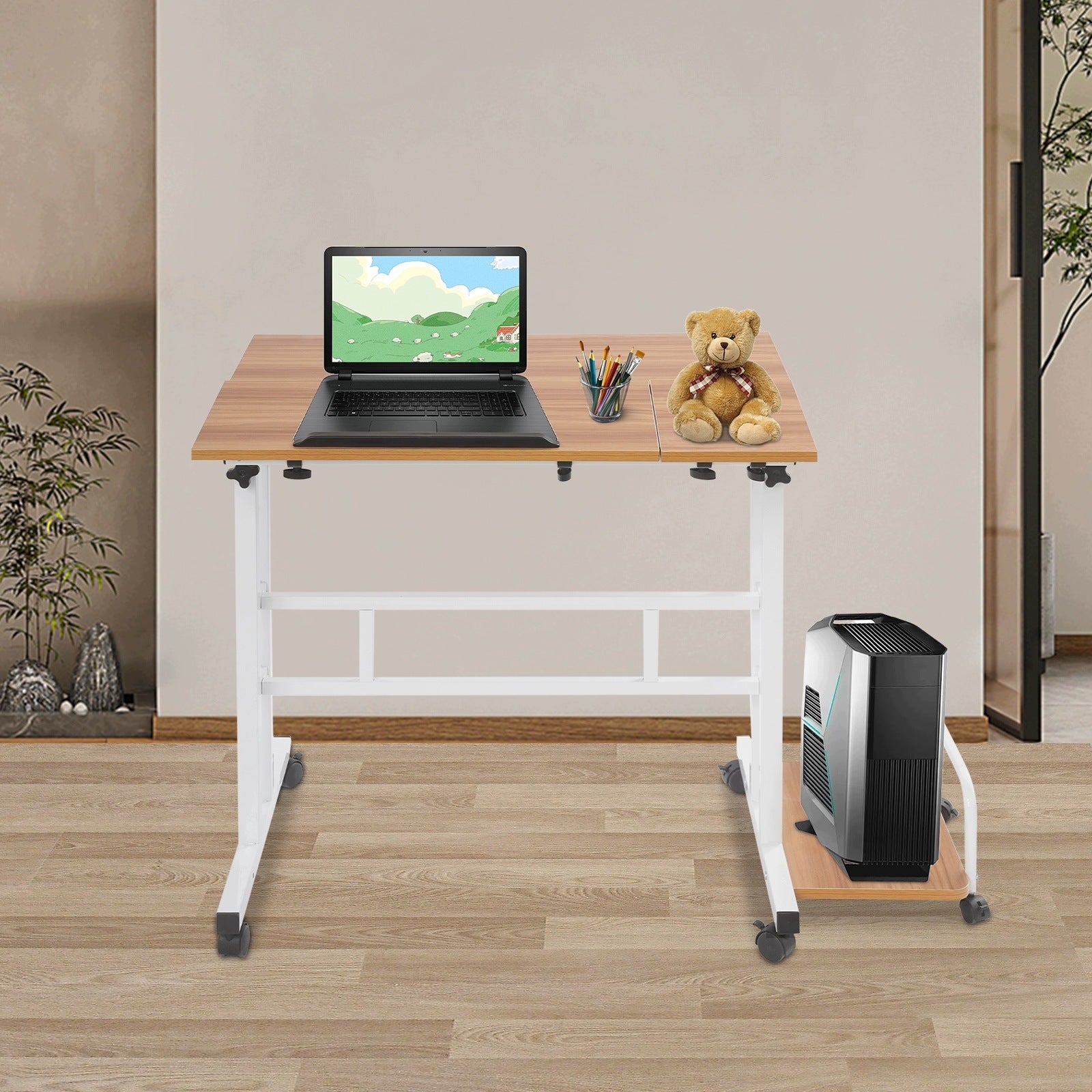 MULTIFUNCTIONAL FOLDING DESK MODERN COMPUTER DESK Packaging status original