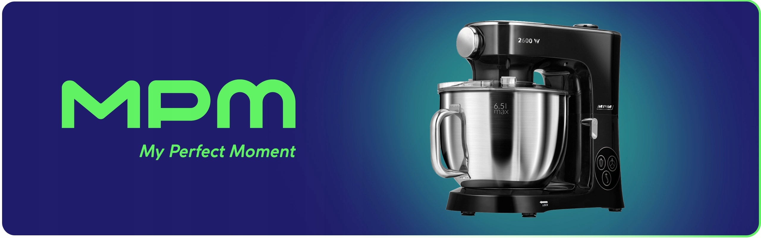 MULTIFUNCTIONAL FOOD PROCESSOR PLANETARY MIXER MPM MRK-22 2600W BOWL 6,5L Manufacturer code MRK-22