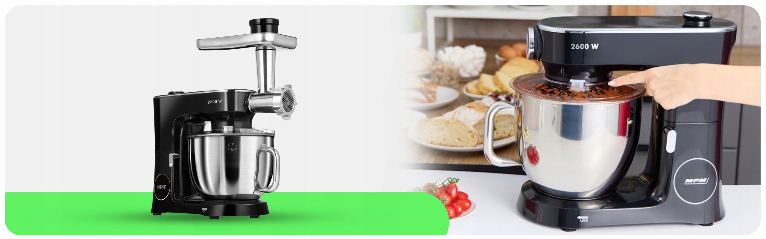 MULTIFUNCTIONAL FOOD PROCESSOR PLANETARY MIXER MPM MRK-26 2600W 3IN1 HEATS Manufacturer code MRK-26