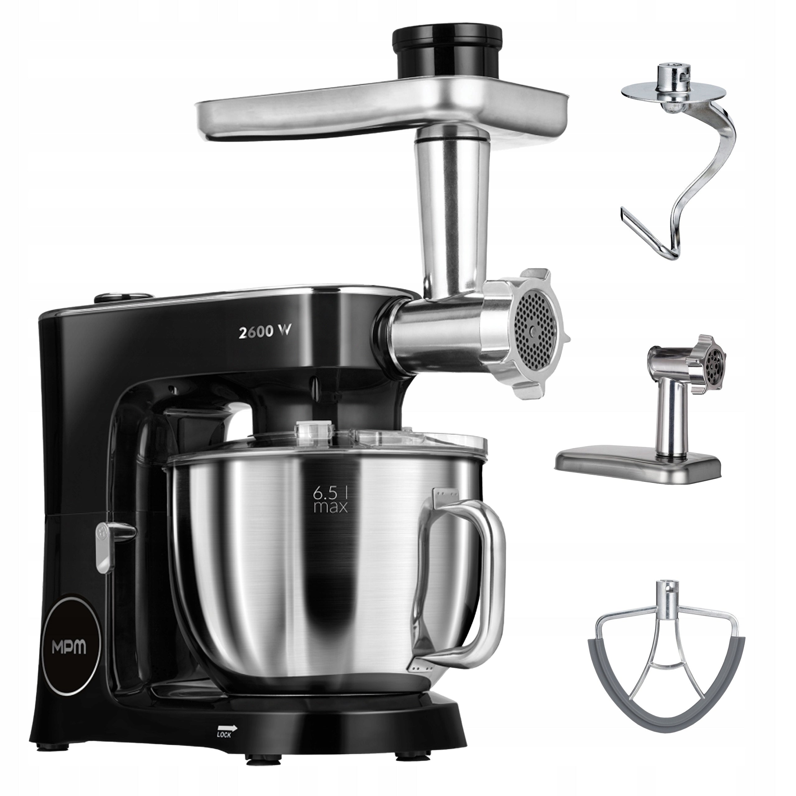 MULTIFUNCTIONAL FOOD PROCESSOR PLANETARY MIXER MPM MRK-26 2600W 3IN1 HEATS