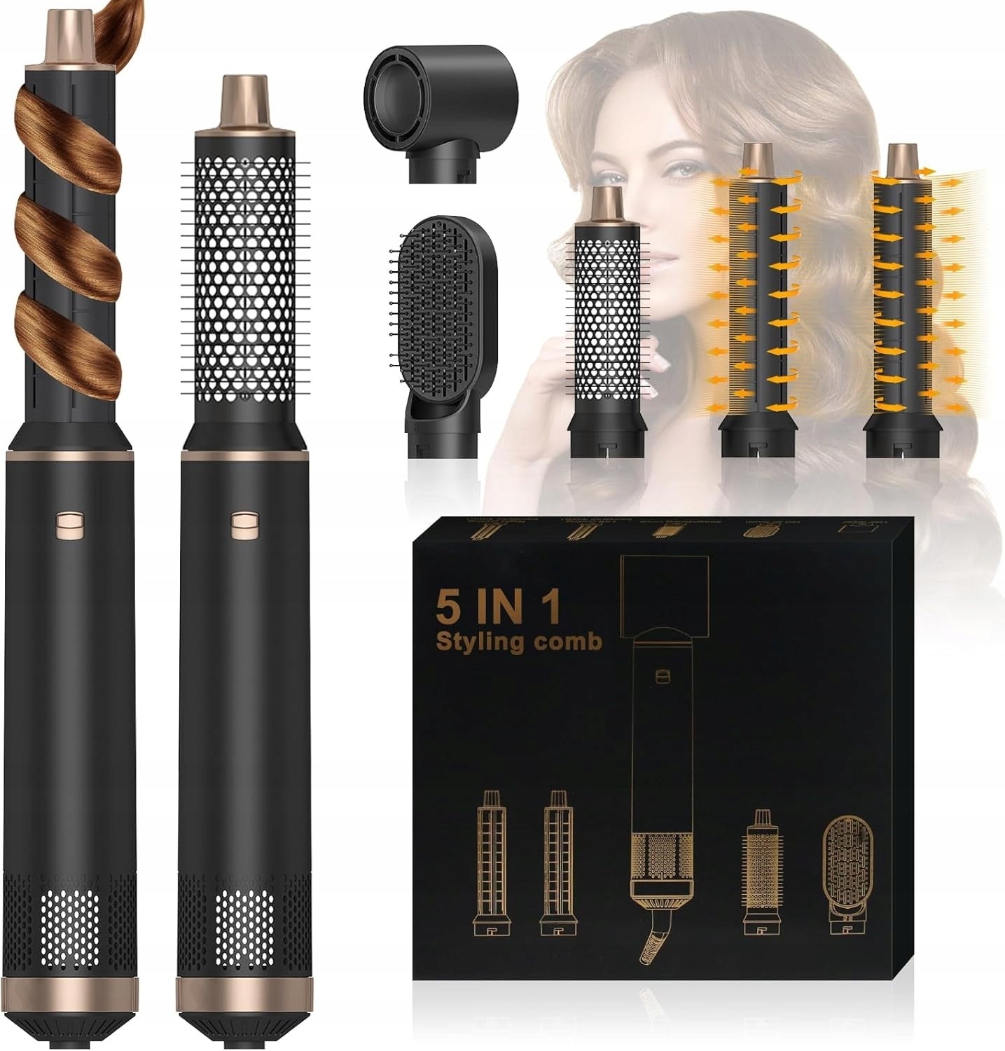 MULTIFUNCTIONAL HAIR DRYER CURLER 5 IN 1 AUTOMATIC CURLER 1000W Manufacturer code YYIW