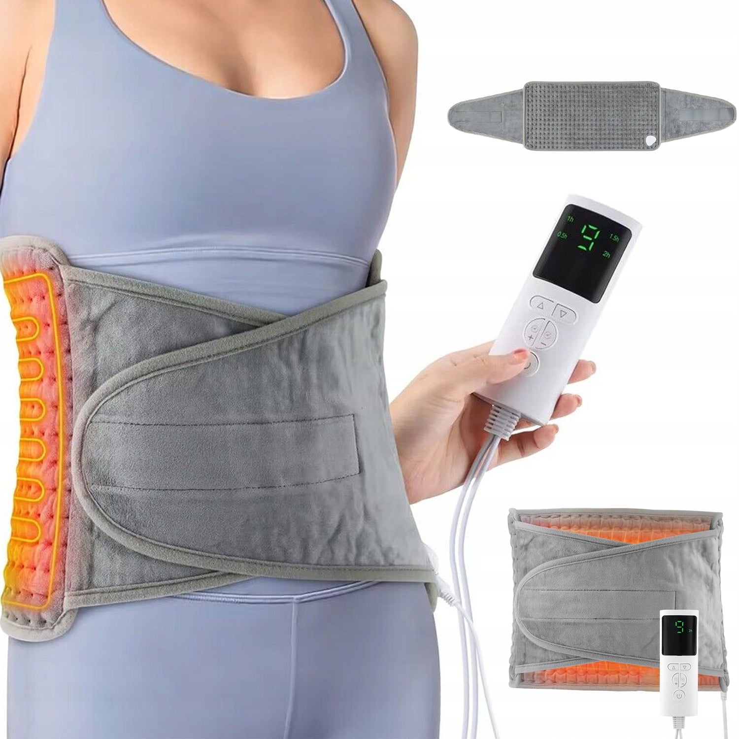 MULTIFUNCTIONAL HEATING BELT ELECTRIC LUMBAR VELCRO MAT FOR BACK 75W
