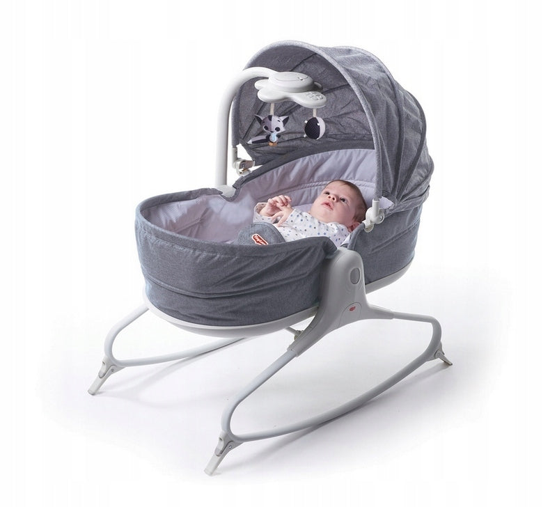 MULTIFUNCTIONAL ROCKER-CHAIR 3IN1 WITH BOOTH - GREY