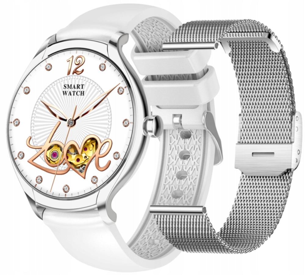 MULTIFUNCTIONAL SMARTWATCH WITH TALK FUNCTION, SMS, HYPOALLERGENIC, SPORT Color silver