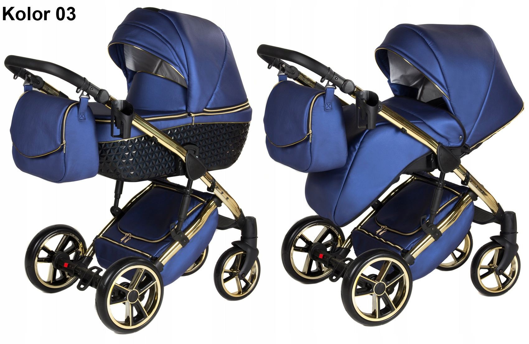 MULTIFUNCTIONAL STROLLER 3IN1 YUKON GT GOLD CAR SEAT AVIONAUT COSMO Brand Didibaby