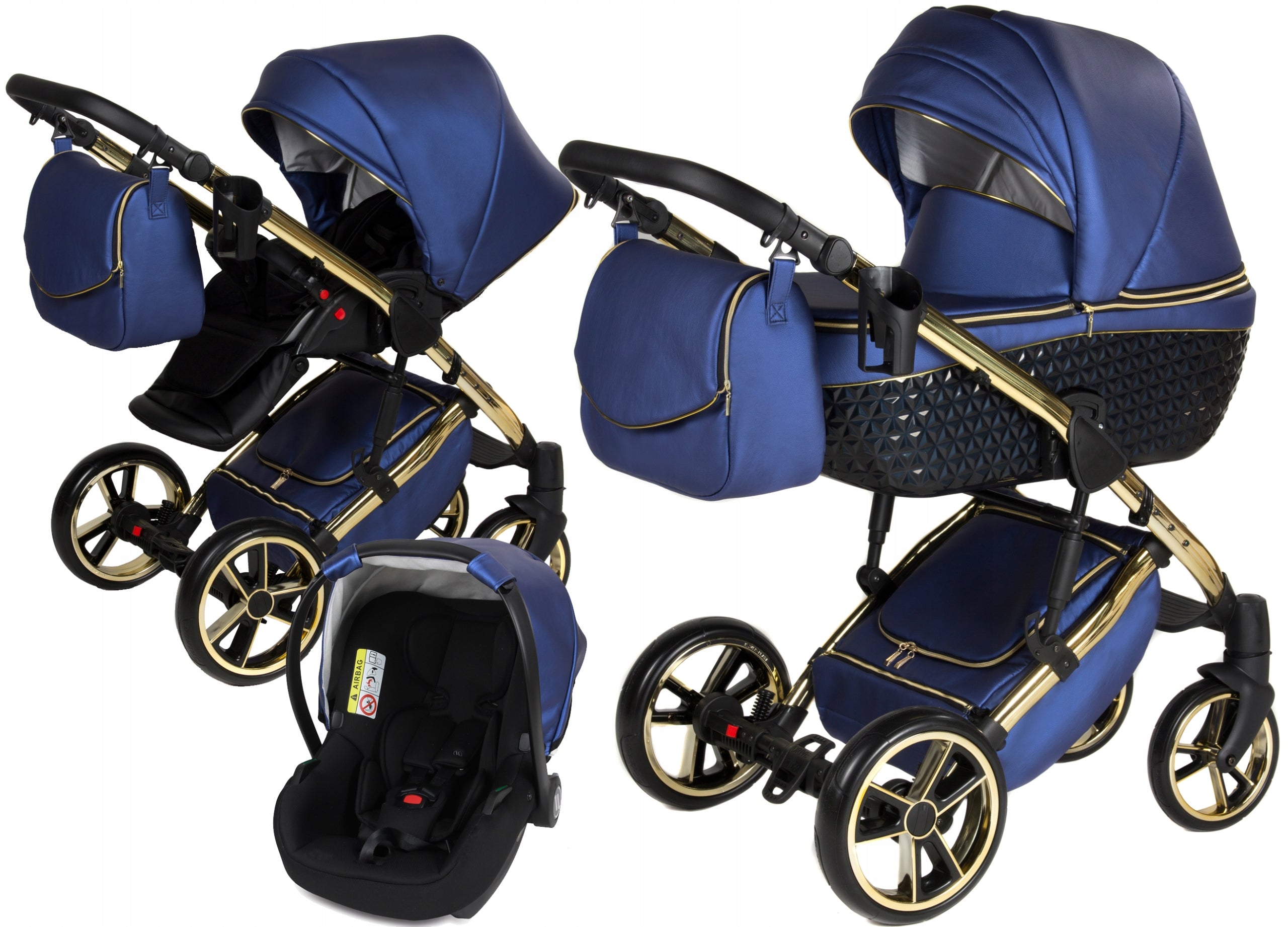 MULTIFUNCTIONAL STROLLER 3IN1 YUKON GT GOLD CAR SEAT AVIONAUT COSMO