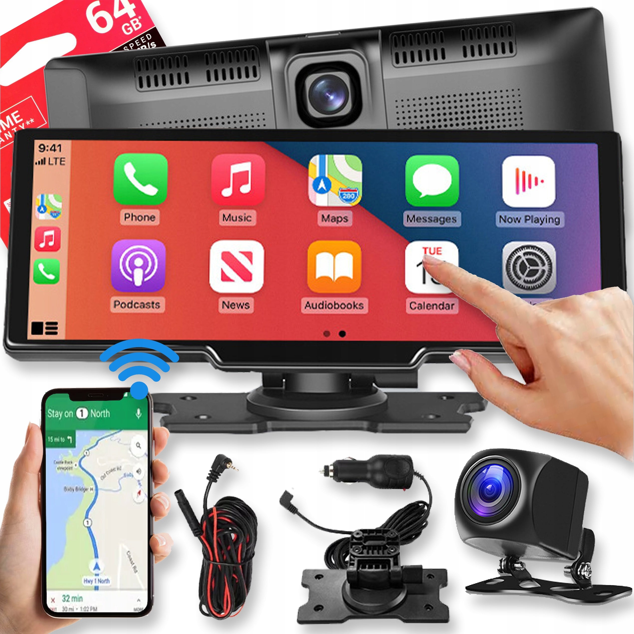 MULTIMEDIA STATION CAR RADIO ANDROID CARPLAY BLUETOOTH CAMERA USB