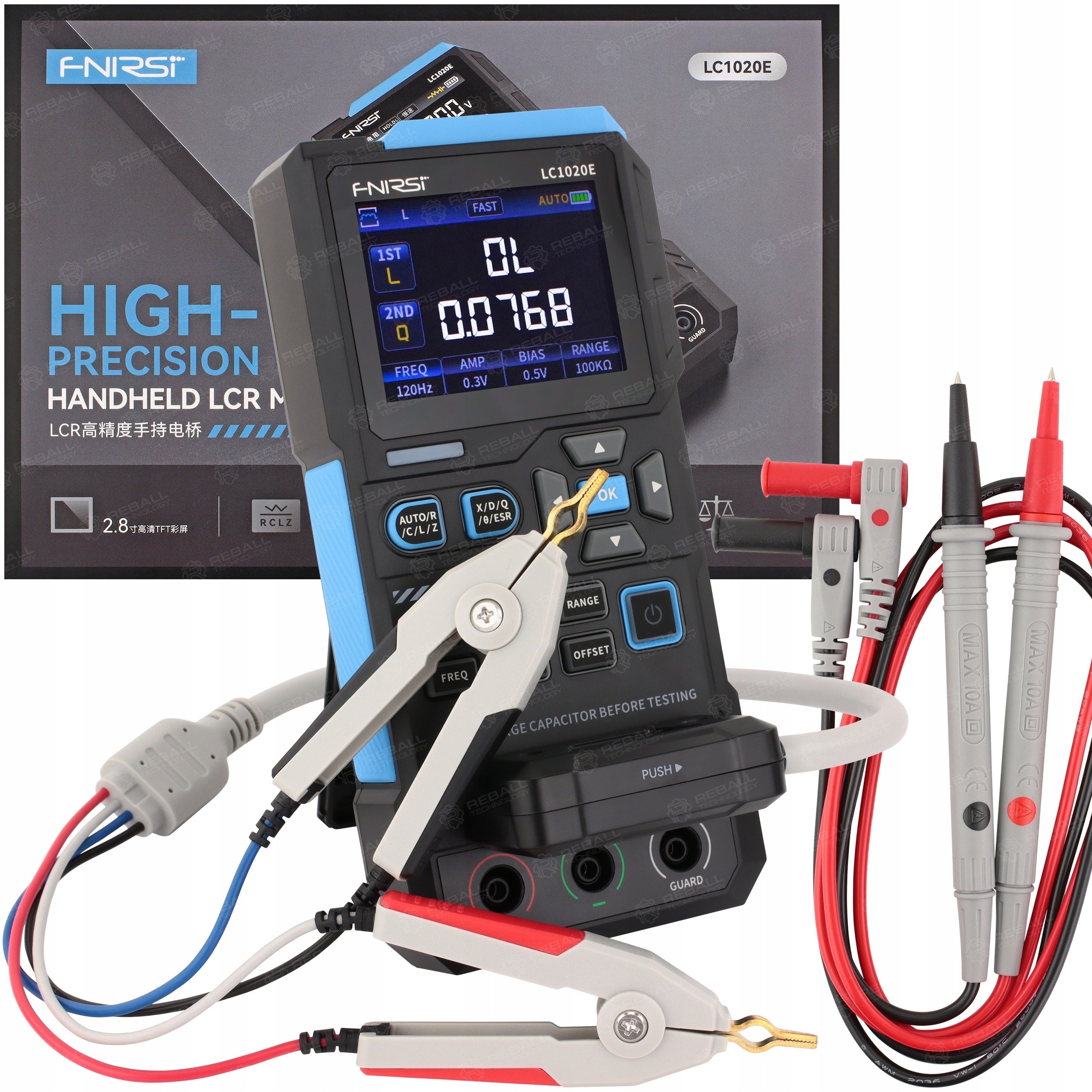 MULTIMETER AUTOMATIC DIGITAL METER FNIRSI LC1020E AKU 3000mAh +WIRES Manufacturer code MIERNIK PRĄDU NAPIĘCIA LC1020E APP0000167