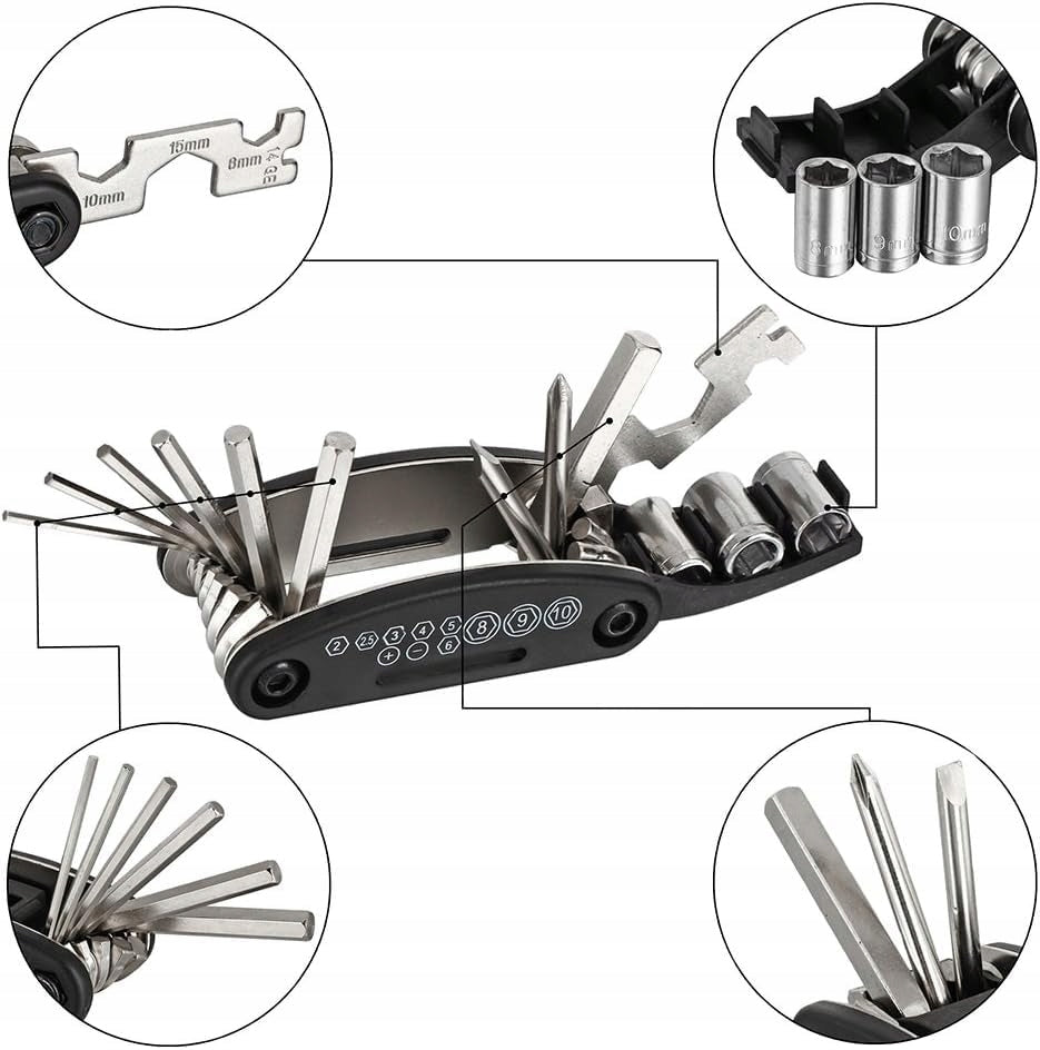 MULTITOOL BICYCLE WRENCH SET FOR BIKE REPAIR TOOL KEYS 16IN1 Manufacturer code GJ1601