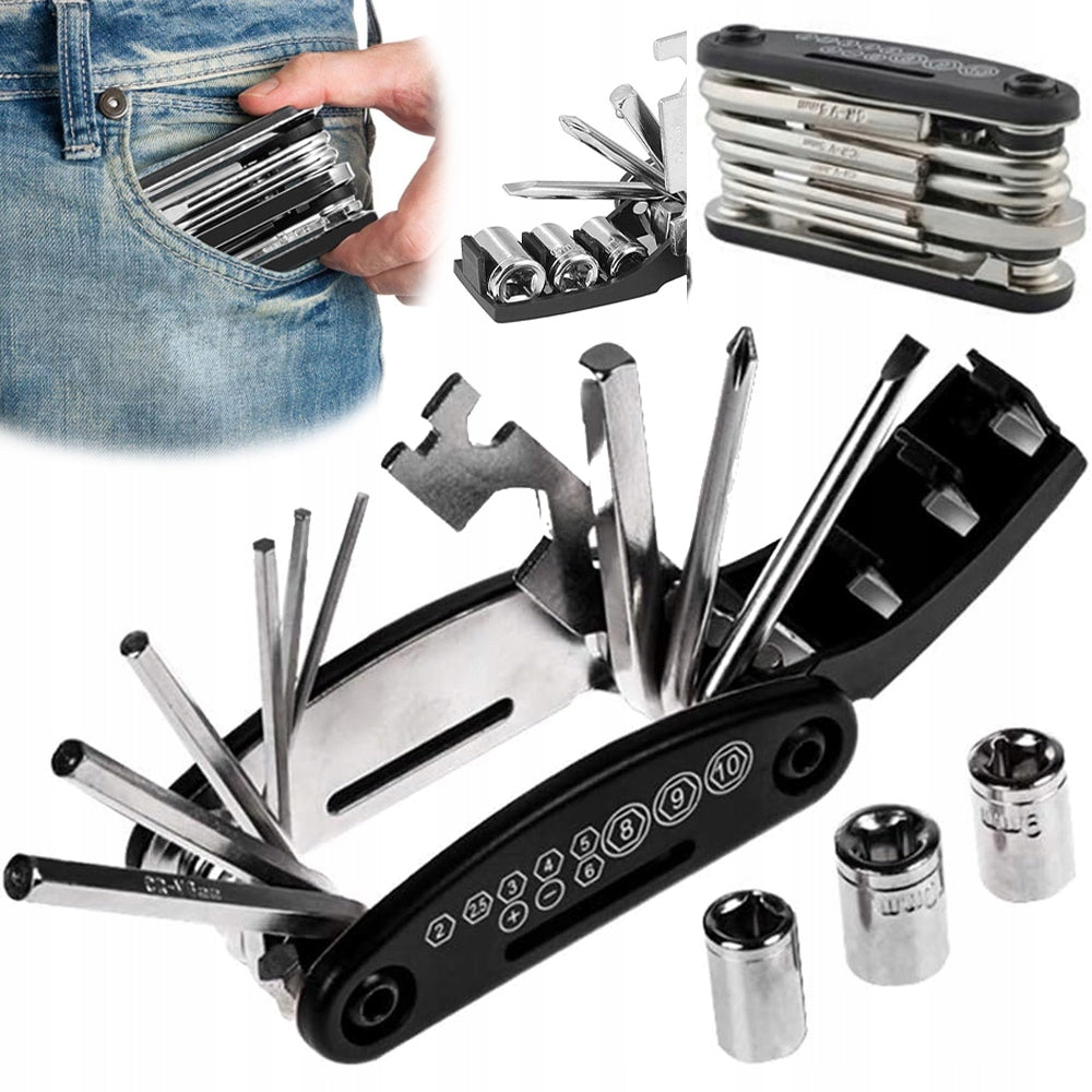 MULTITOOL BIKE WRENCH SET 16in1 HANDY UNIVERSAL TOOLS