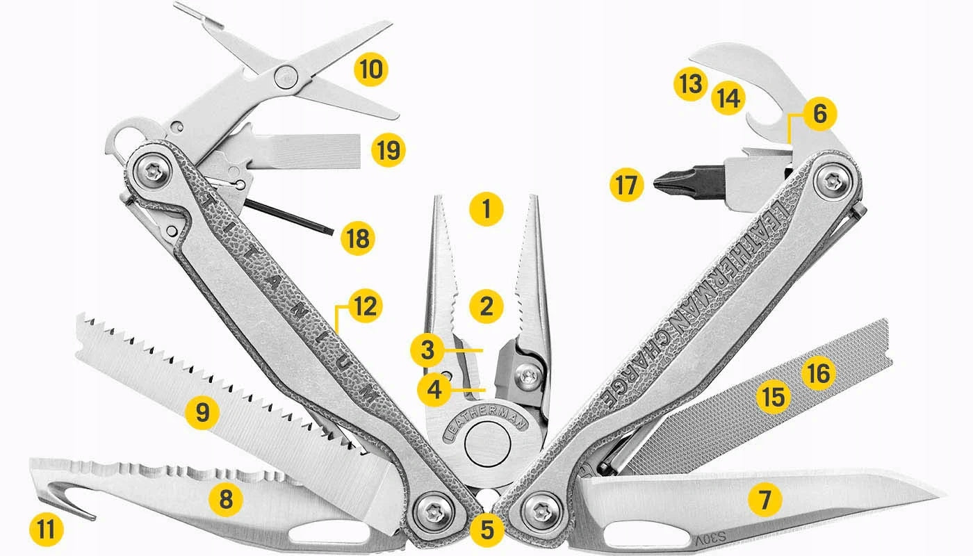 MULTITOOL LEATHERMAN CHARGE PLUS TTI 19 TOOLS Packaging status original
