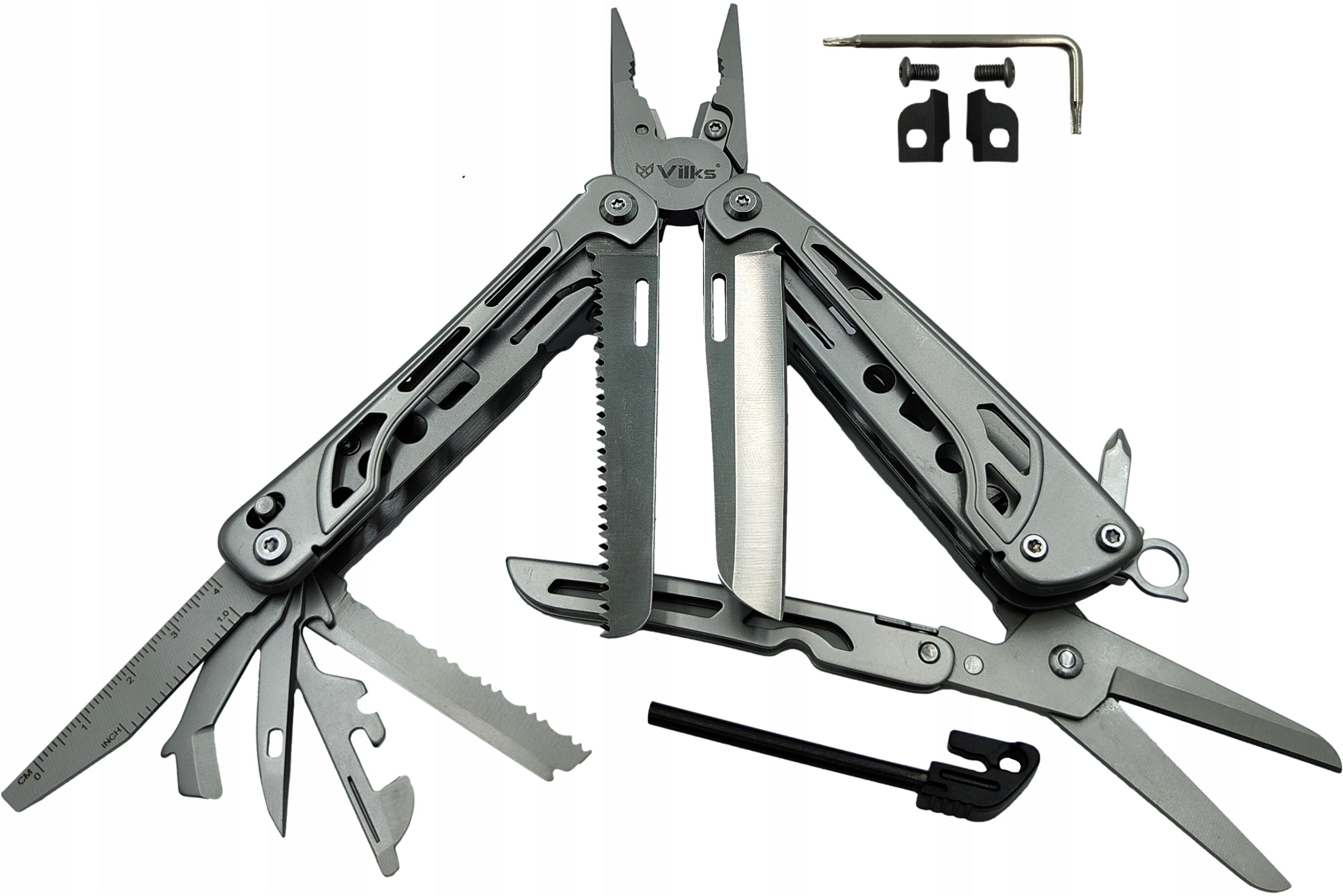 MULTITOOL Multifunctional Survival Set FLINT STAINLESS STEEL CASE BITS EAN (GTIN) 5907057044634
