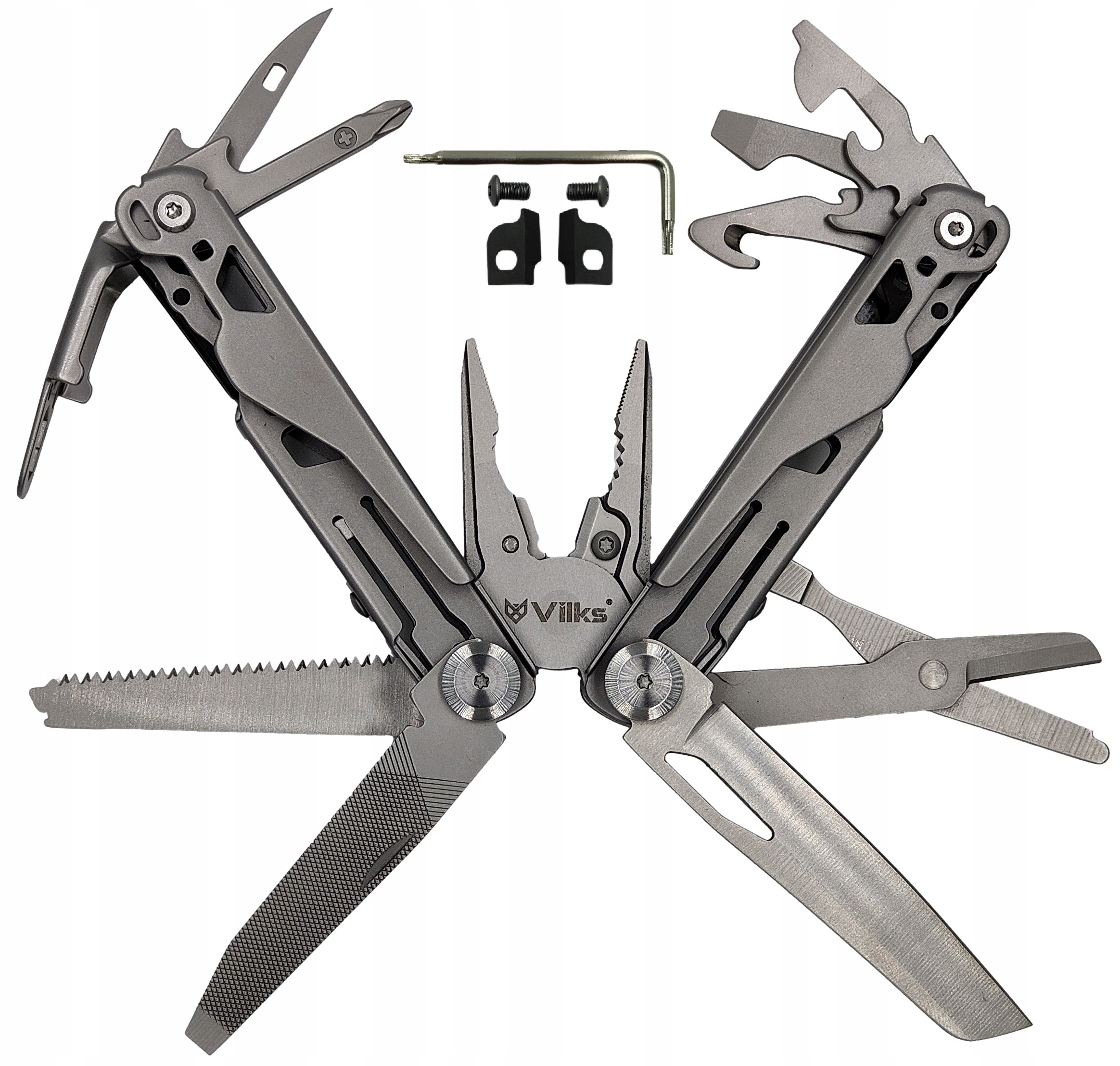 MULTITOOL Pocket Knife Multifunctional Set STAINLESS STEEL SURVIVAL Steel Case BITS EAN (GTIN) 5907057044627
