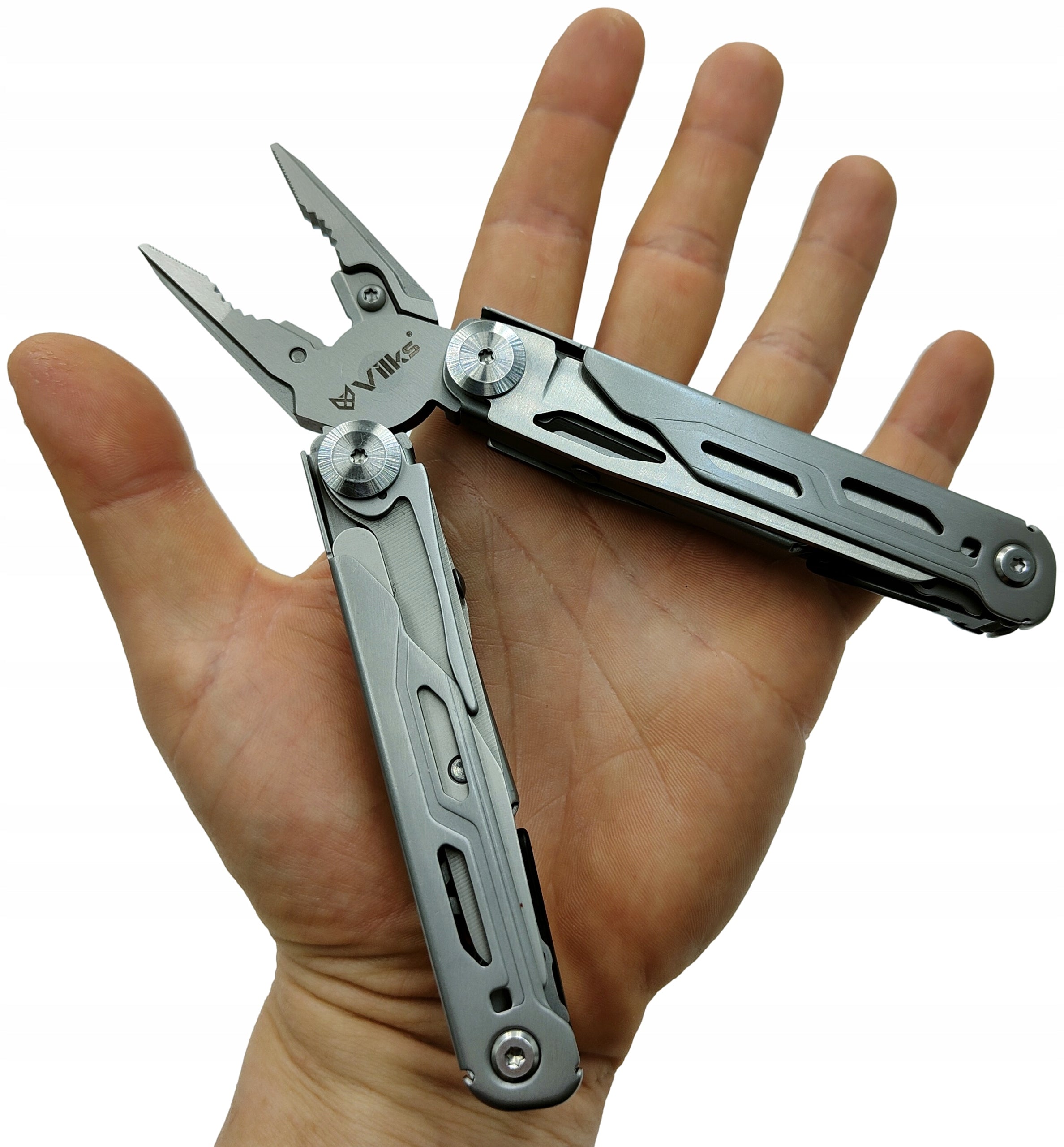 MULTITOOL Pocket Knife Multifunctional Set SURVIVAL STAINLESS STEEL CASE BITS Brand VILKS