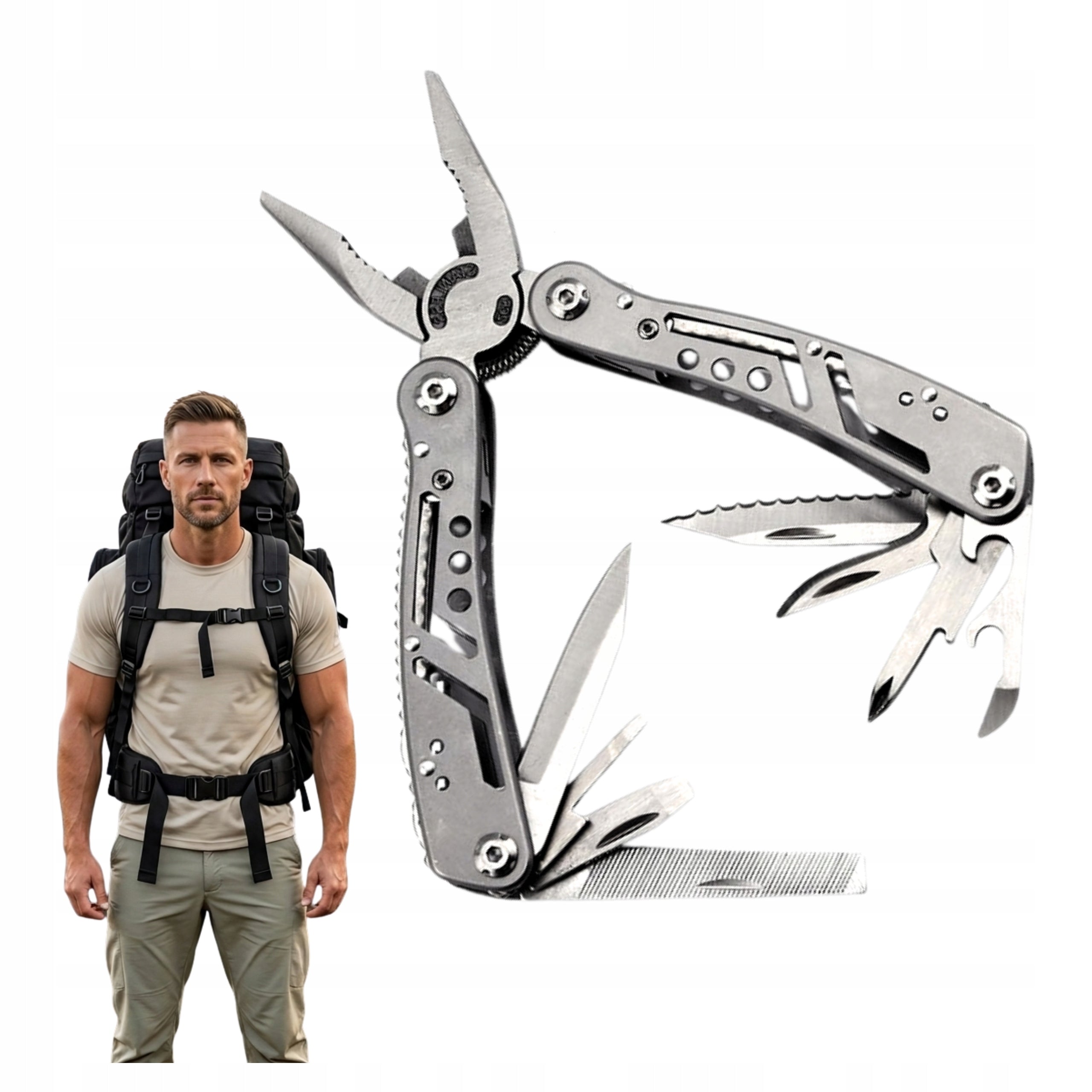 MULTITOOL SURVIVAL MULTIFUNCTION TOOL SET 24in1 WITH CASE