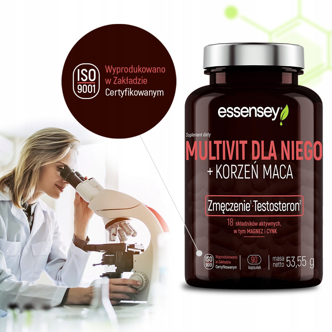 MULTIVITAMIN FOR MEN 18 INGREDIENTS FOR VITALITY LIBIDO TESTOSTERONE Manufacturer code Witaminy, multiwitaminy, magnez, cynk