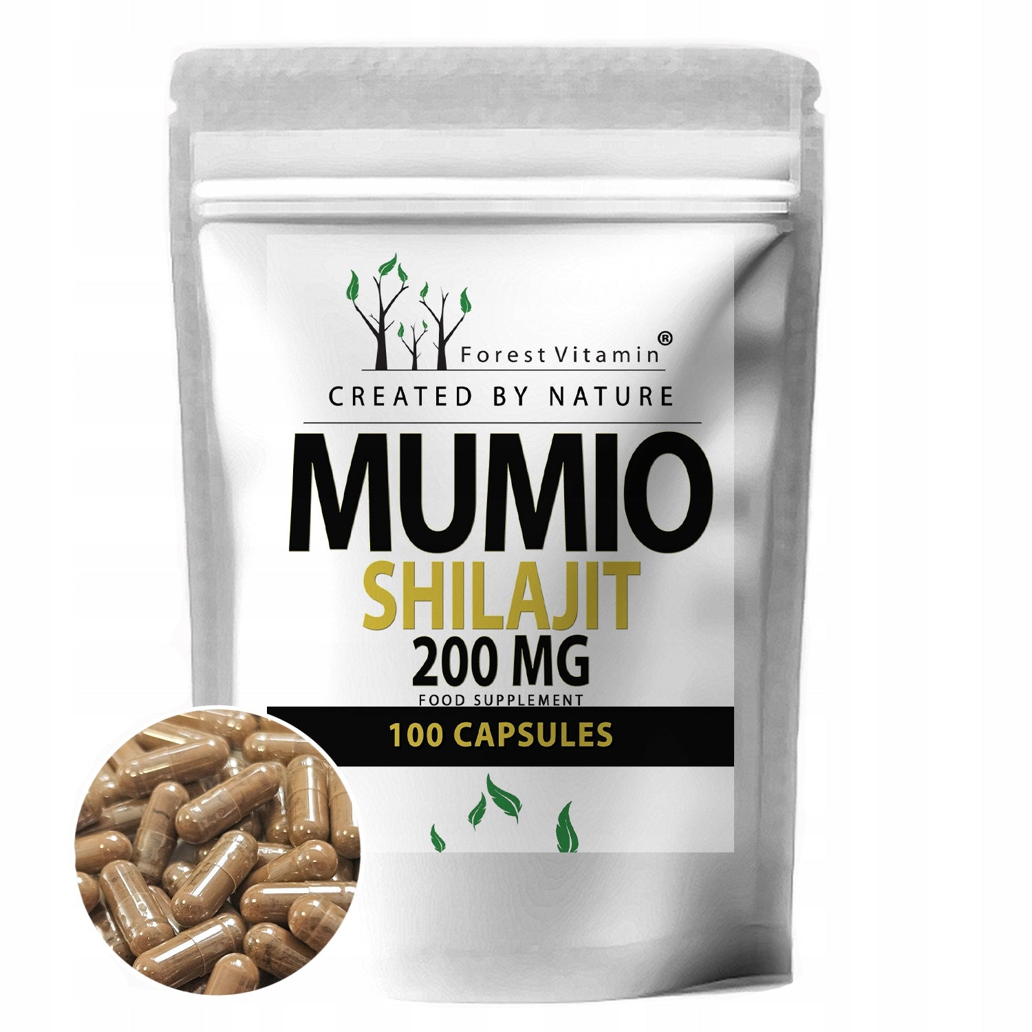 MUMIO SHILAJIT STRONG EXTRACT 200mg 100k FULVIC ACIDS 20% RICHNESS OF NATURE