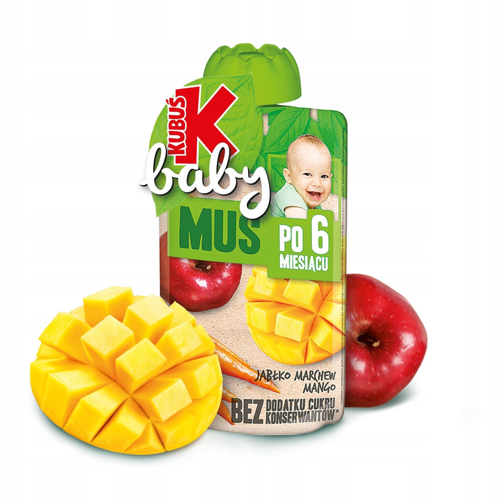 MUS Kubuś Baby apple carrot mango for children 9x 100g Grammage 100 g