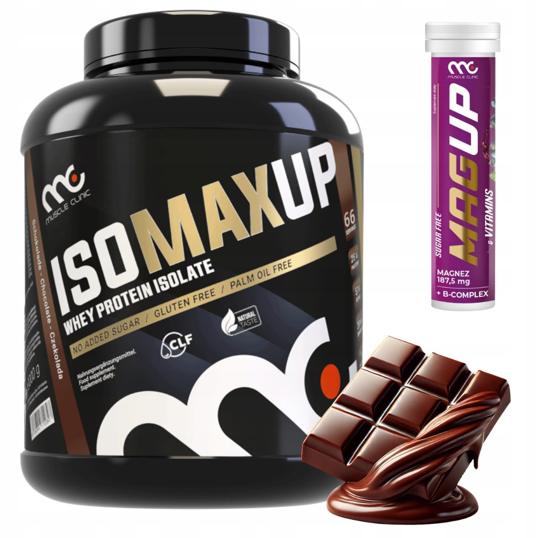 MUSCLE CLINIC ISO MAX UP 2000g Protein isolate enzyme Bromelain Magnesium CZEKO