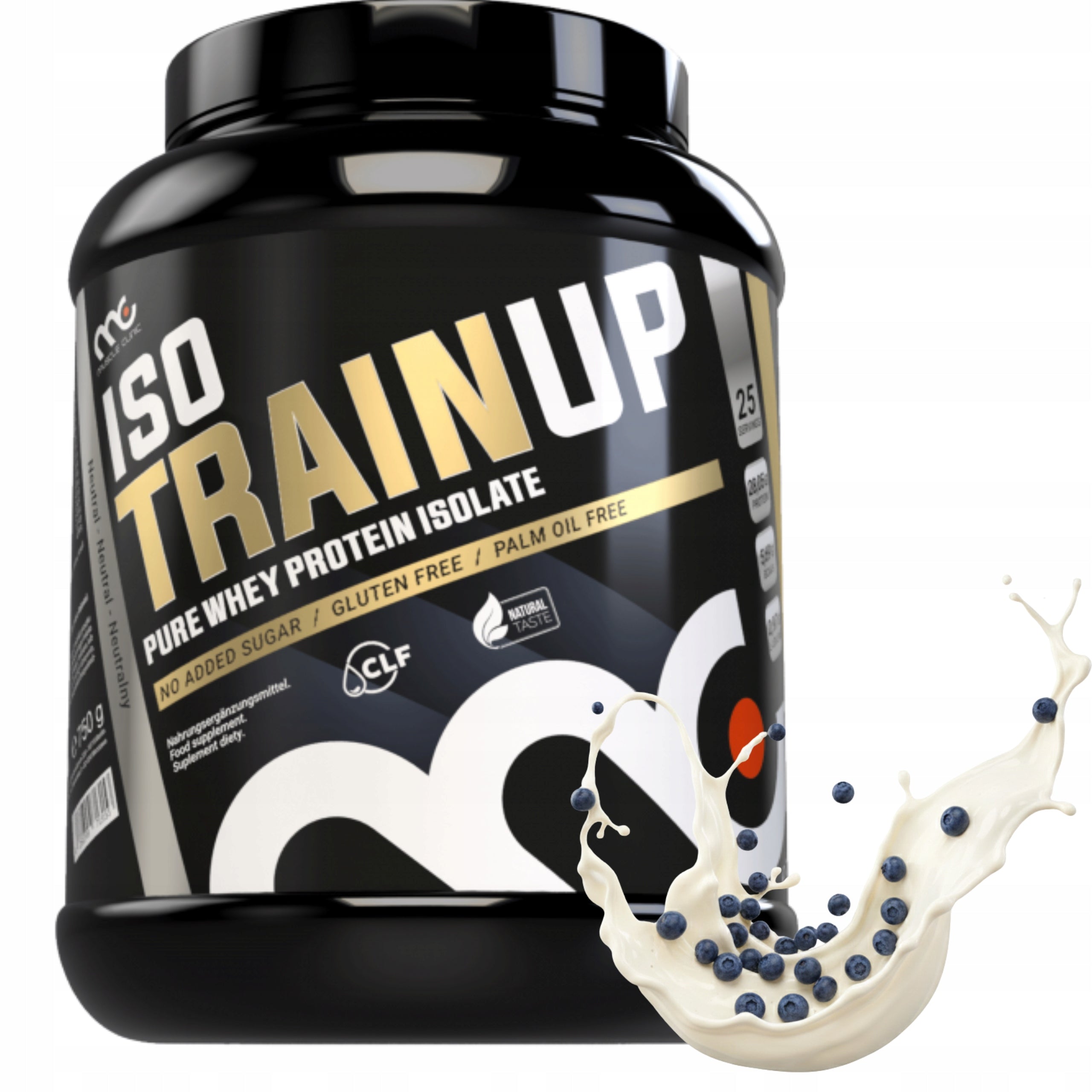 MUSCLE CLINIC ISOTRAINUP 750G MASCARPONE WITH BLUEBERRIES + SHAKER FREEBIE