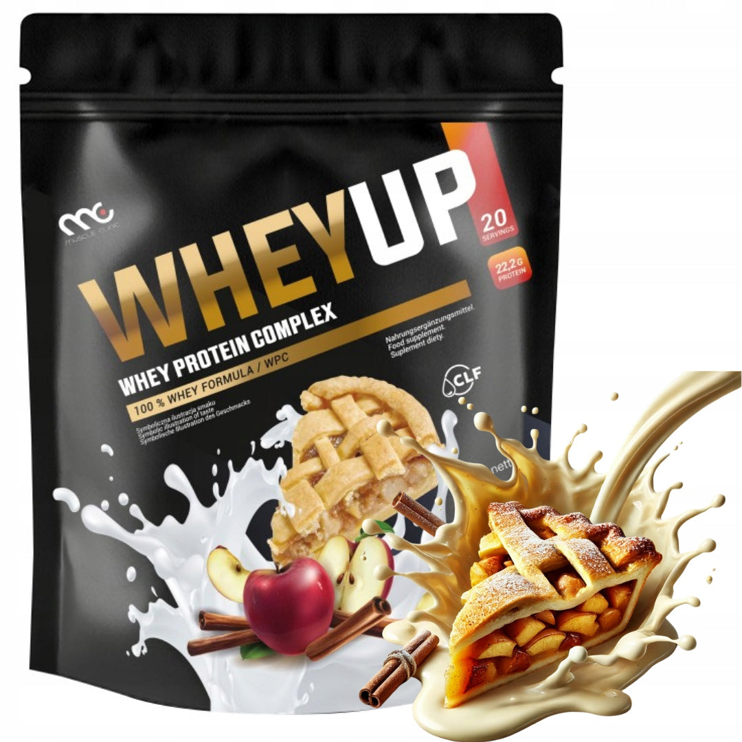 MUSCLE CLINIC WheyUp protein supplement concentrate 600g apple pie