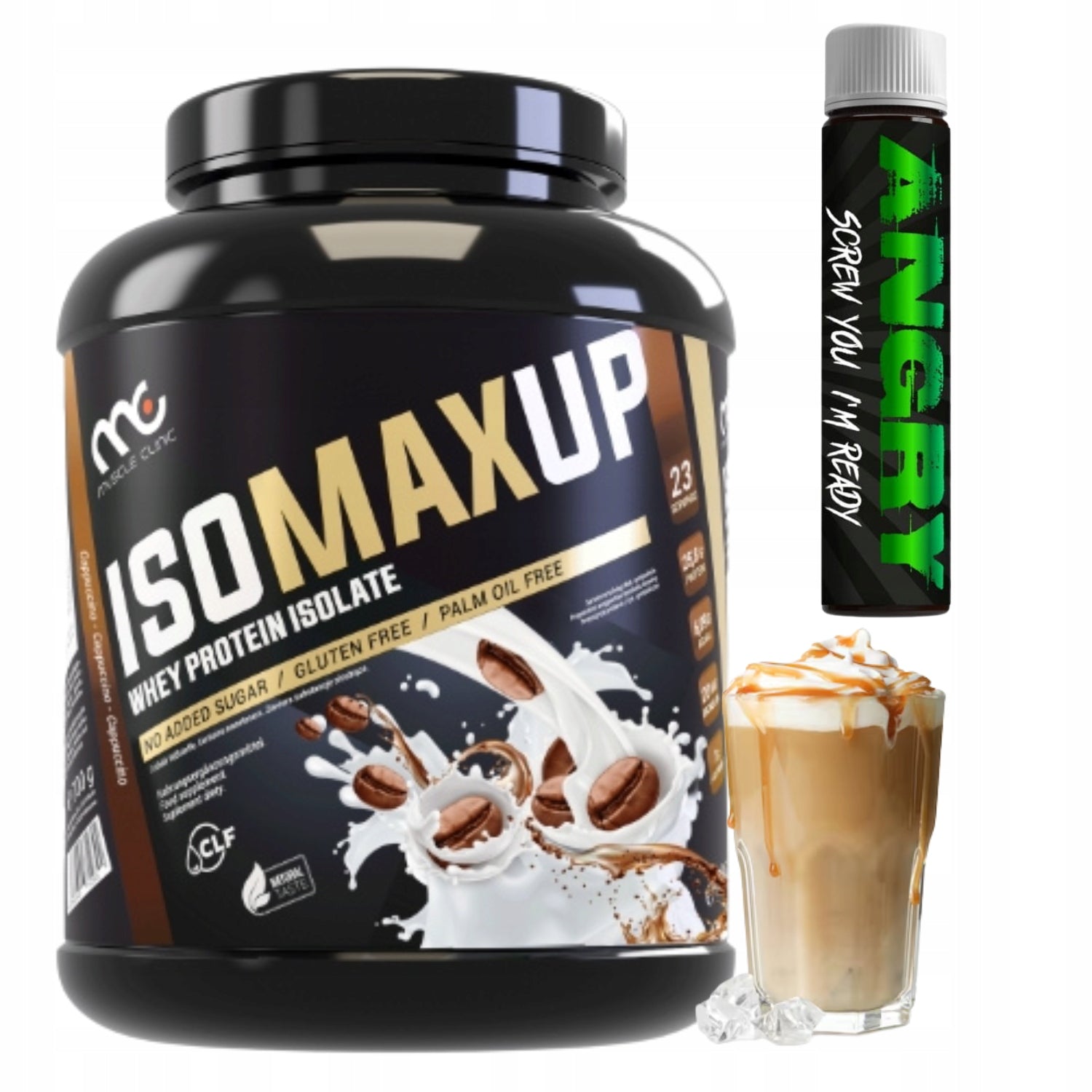 MUSCLE CLINIC protein isolate ISO MAX UP 700g PROTEIN ISOLATE 86g Cappuccino