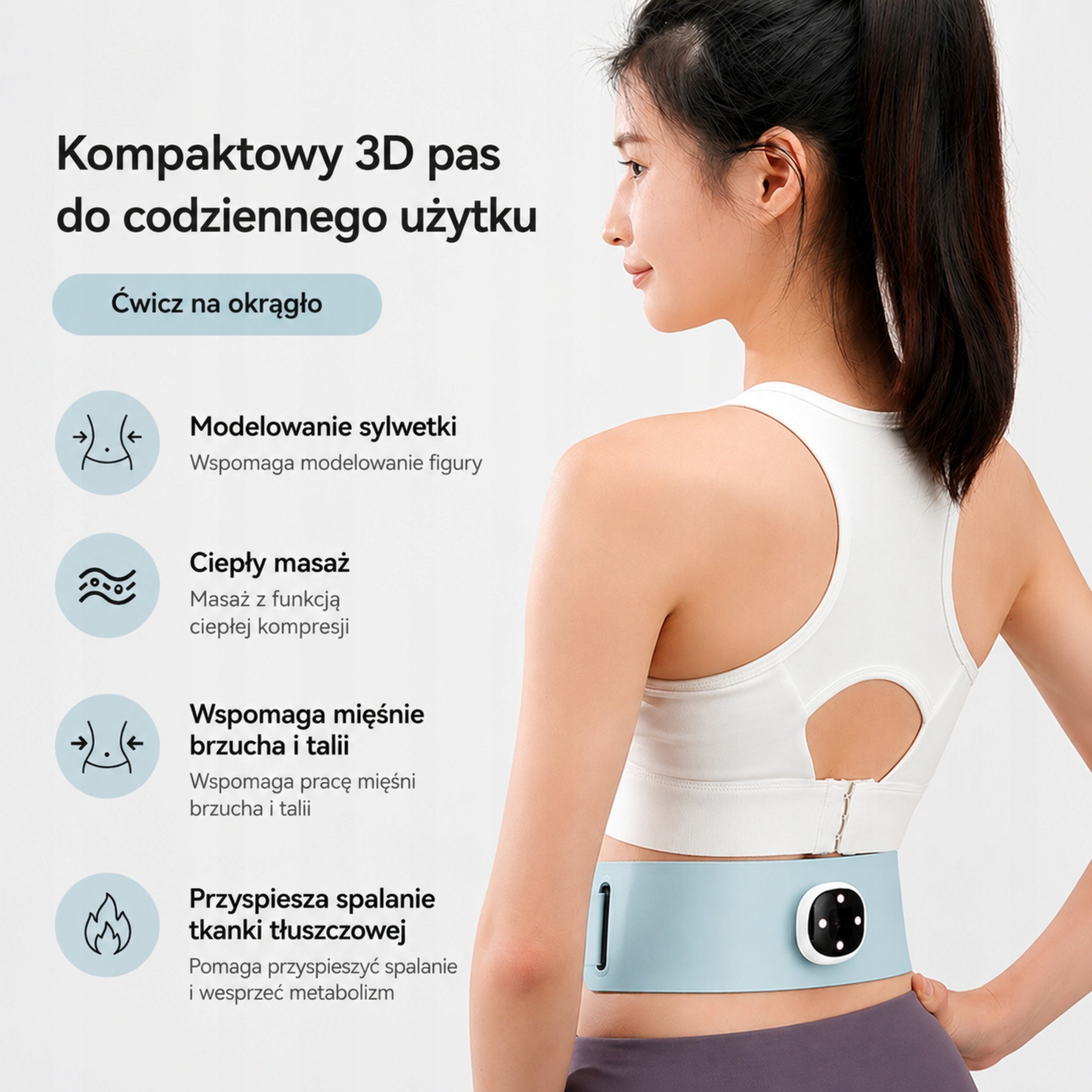MUSCLE ELECTROSTIMULATOR ABDOMINAL MASSAGE BELT EMS MENSTRUAL PAIN Size universal