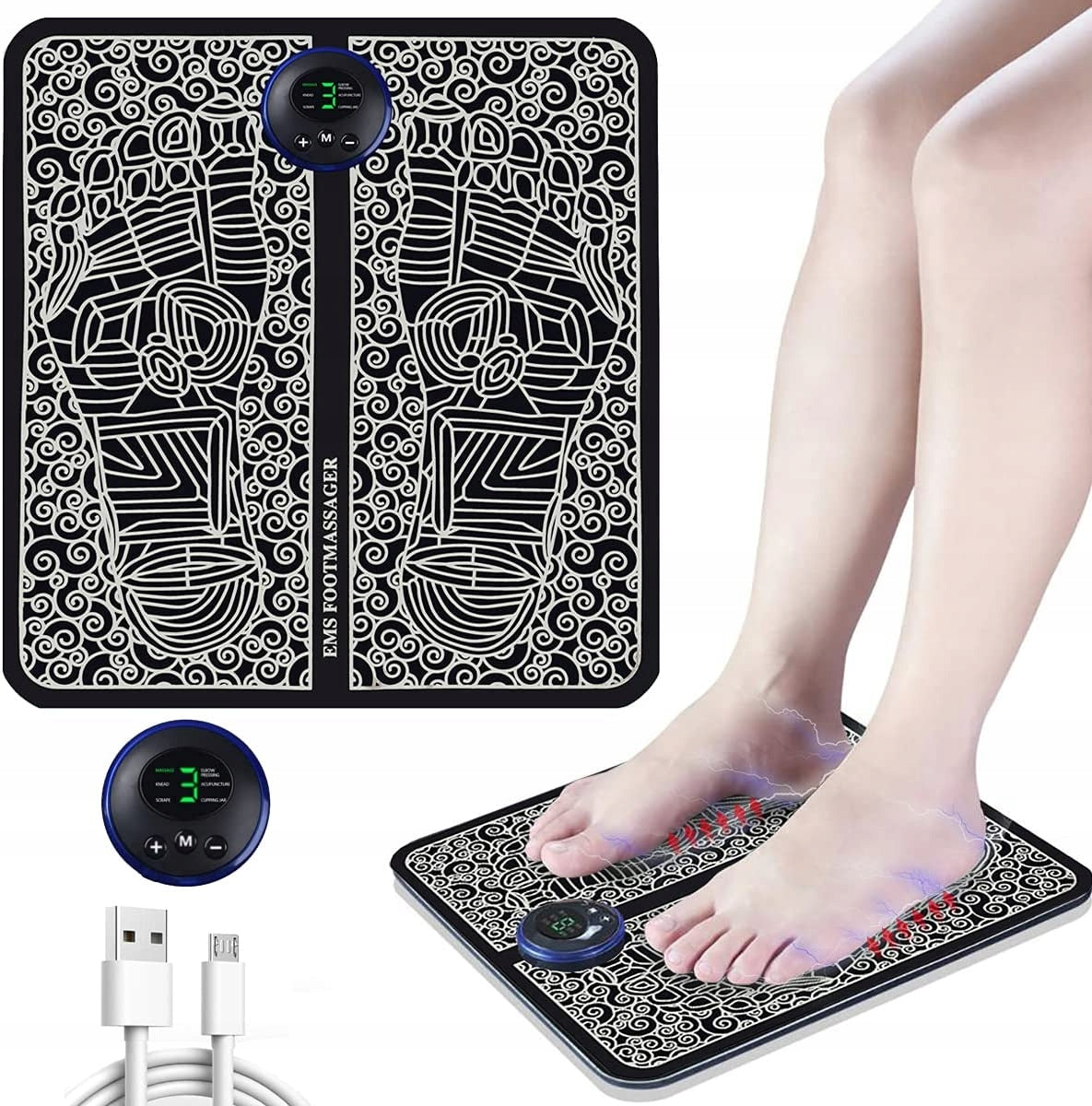 MUSCLE ELECTROSTIMULATOR EMS HAND FOOT MASSAGER ACUPRESSURE MASSAGE MAT Packaging status original