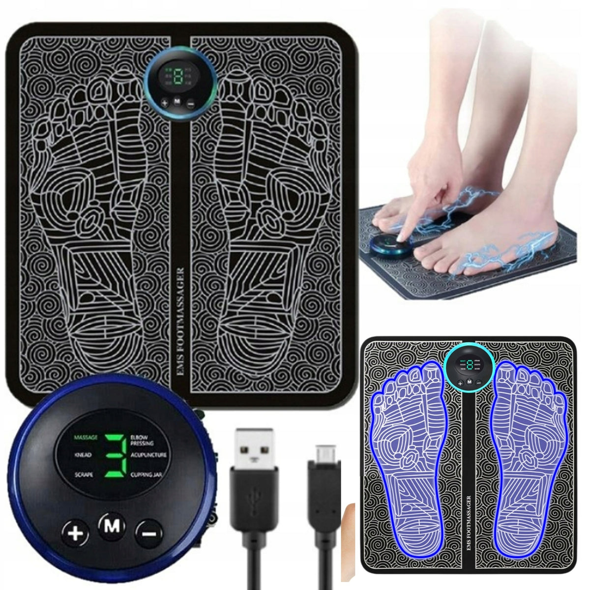 MUSCLE ELECTROSTIMULATOR EMS HAND FOOT MASSAGER ELECTROTHERAPY