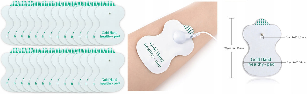 MUSCLE ELECTROSTIMULATOR MASSAGER TENS EMS+28 ELECTRODES+BATTERIES SET XXL Brand Medica Laboratories