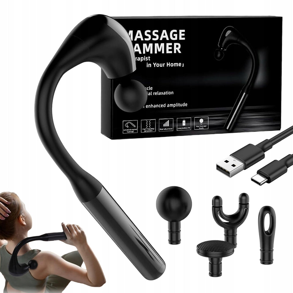 MUSCLE MASSAGER PORTABLE EXTREMELY LONG SERVICE LIFE 4 MASSAGE HEADS